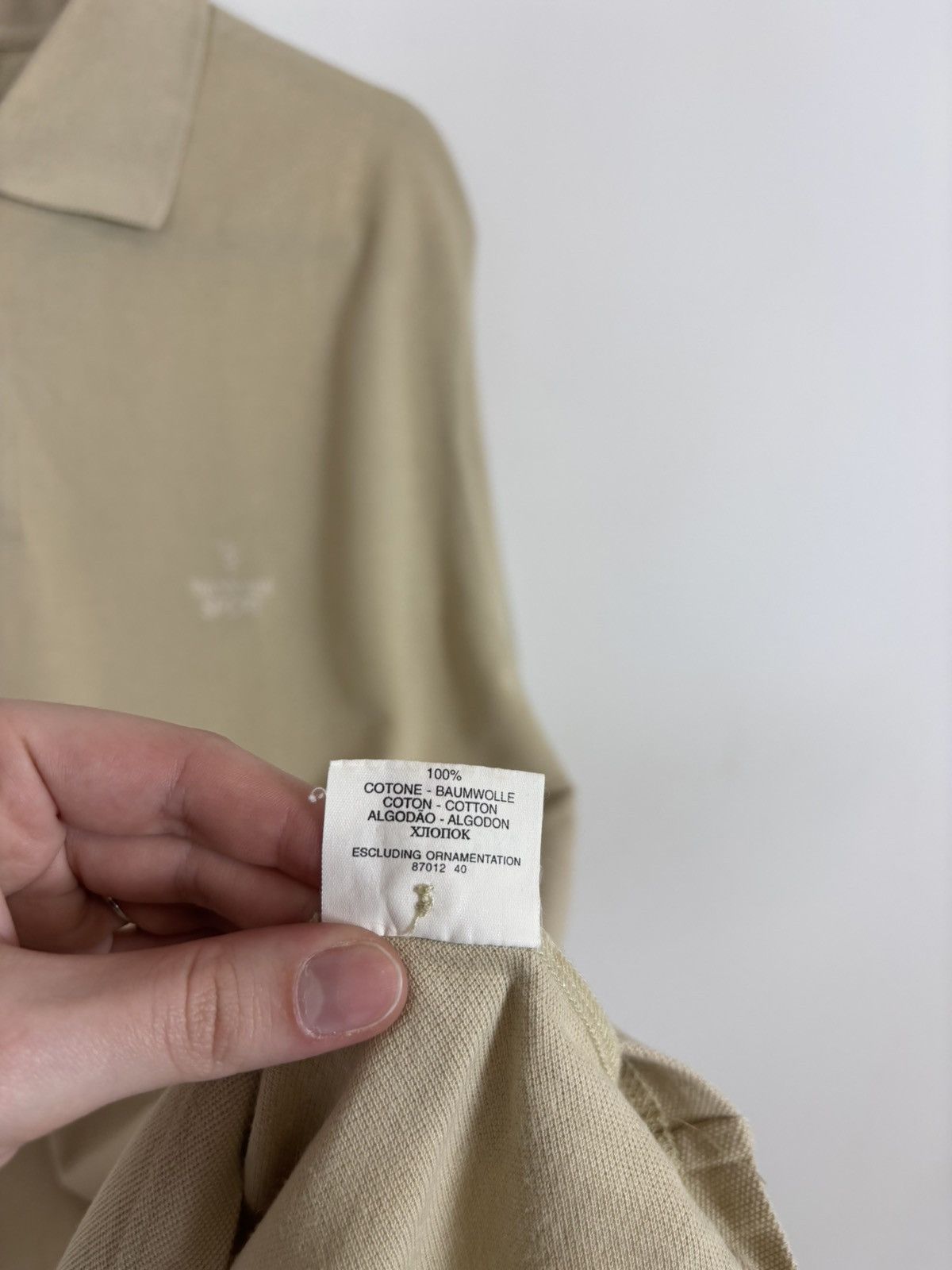 Trussardi Trussardi Sport Vintage Men’s Cotton Beige Polo Shirt Size US XL / EU 56 / 4 - 12 Thumbnail