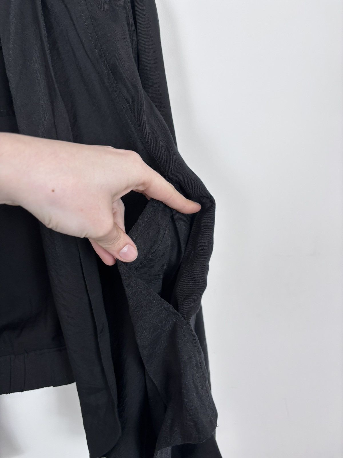 Allsaints AllSaints Kwar Jacket Women’s Black Draped Long Sleeve Size XS / US 0-2 / IT 36-38 - 8 Thumbnail