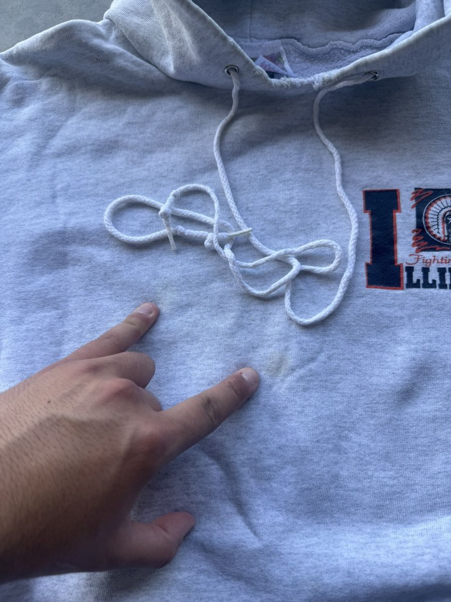 NCAA Vintage Illinois Fighting Illini Hoodie 90s Sweatshirt Size US XL / EU 56 / 4 - 3 Thumbnail