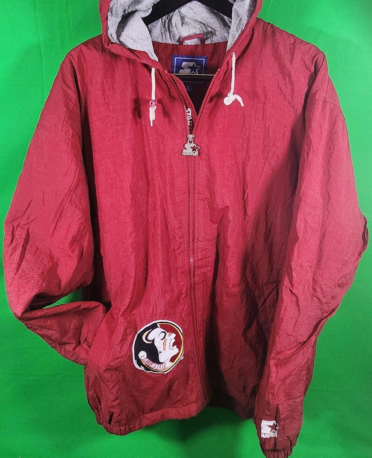 Starter Vintage Florida State Seminoles Pullover Jacket Size US XL / EU 56 / 4 - 5 Thumbnail