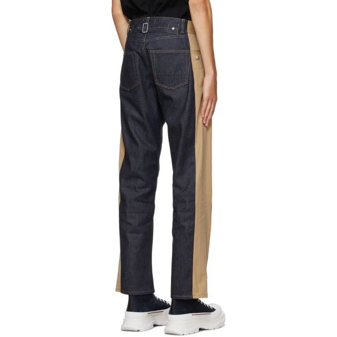 Alexander McQueen Alexander Mcqueen F/W 19 Hybrid Blue Gabardine Panel Jeans Size US 32 / EU 48 - 3 Thumbnail