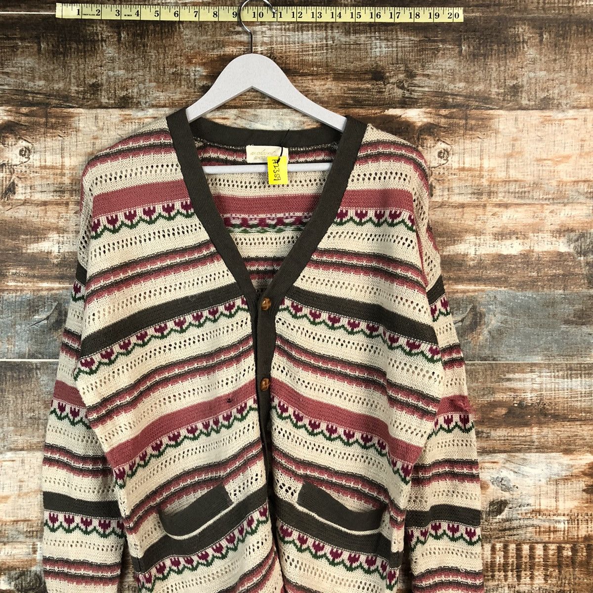 Homespun Knitwear × Japanese Brand W Closet Wears Inc Cardigan Knitwear #A2359 Size US L / EU 52-54 / 3 - 2 Thumbnail