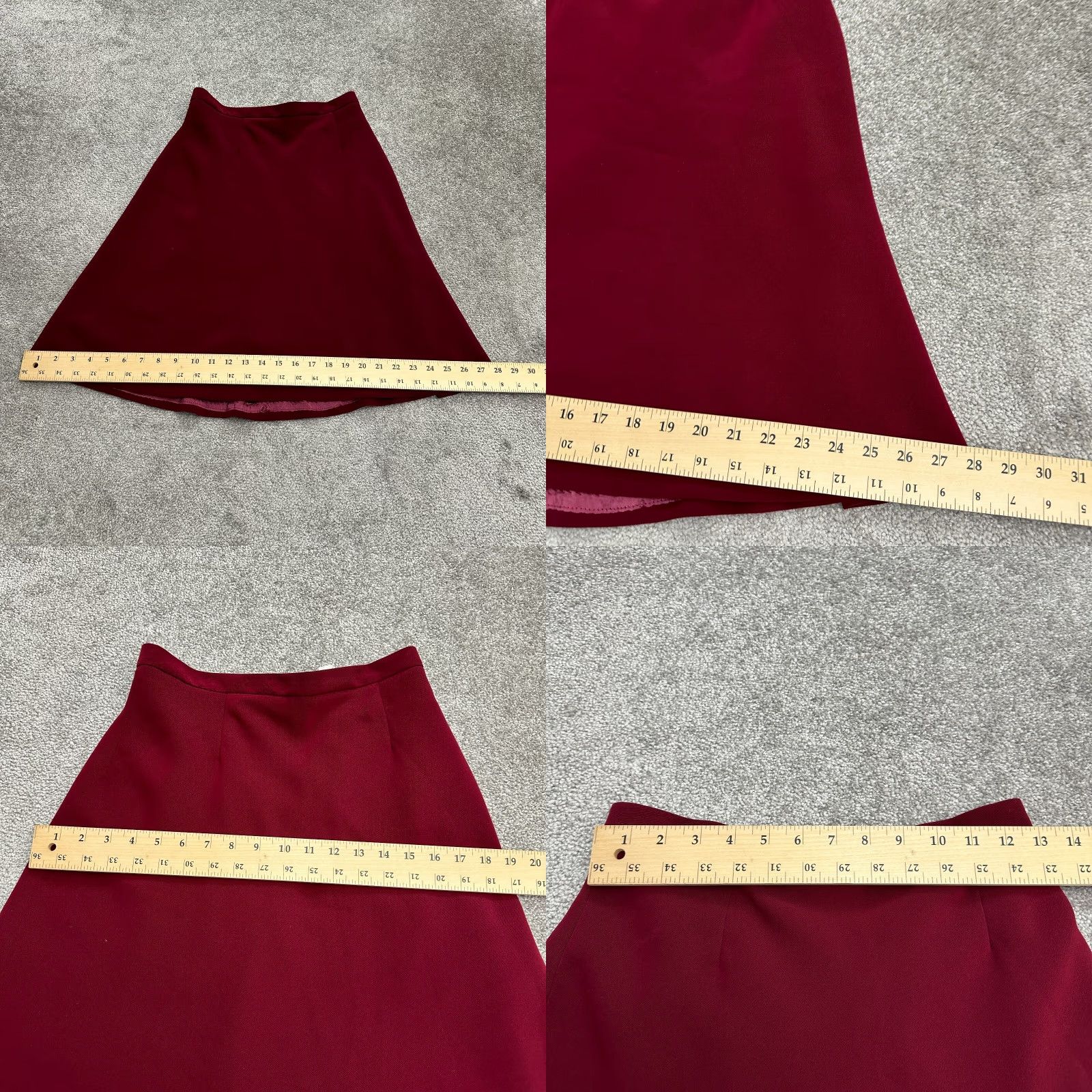 Vintage Barami Skirt Women Midi A-Line 6 Red Solid Lined Workwear Zip 26in Waist 22in Length Barami Women Skirt Size 28" / US 6 / IT 42 - 8 Thumbnail