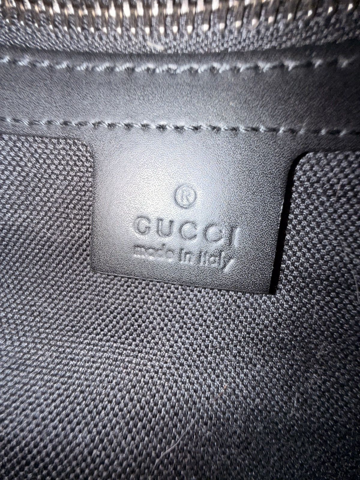 Gucci GUCCI GG Supreme Duffle Bag Black Monogram Weekender Travel Size ONE SIZE - 18 Thumbnail