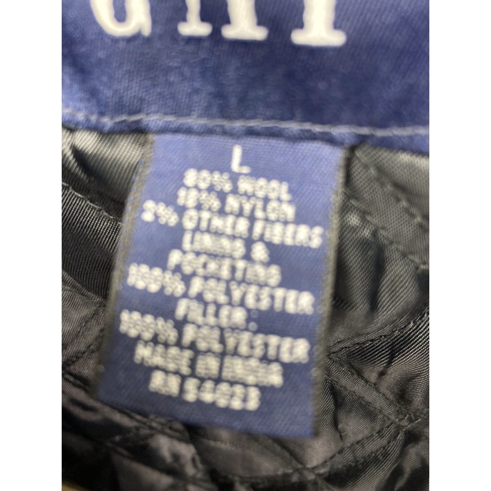 Gap VINTAGE Gap Coat Jacket Men L Wool Blend Full Zip Gray Quilted Lined VTG Y2K Mens Size US L / EU 52-54 / 3 - 6 Thumbnail