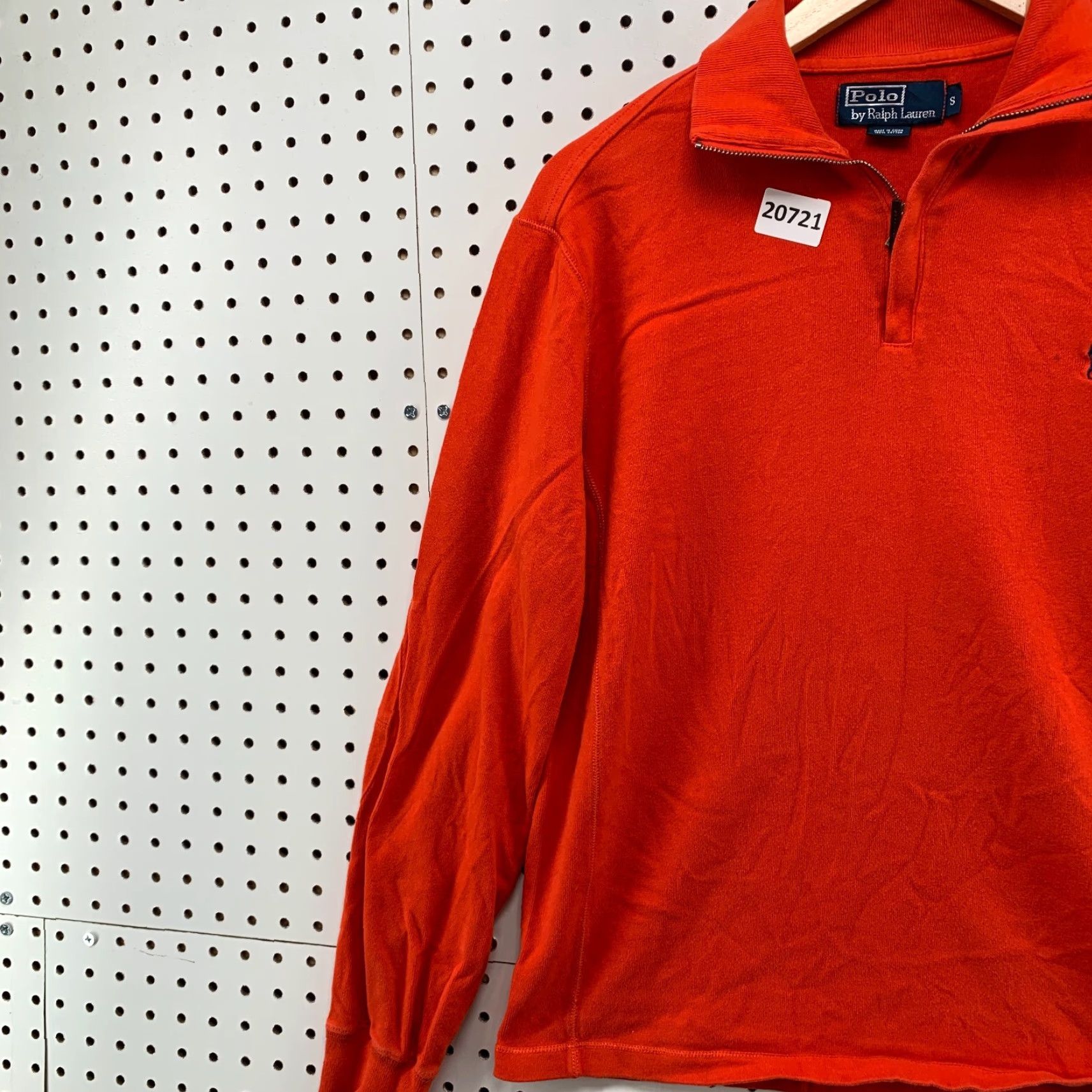 Polo Ralph Lauren VINTAGE Polo Ralph Lauren 1/4 Zip Pullover Sweater Orange Adult Small Preppy Mens Size US S / EU 44-46 / 1 - 3 Thumbnail