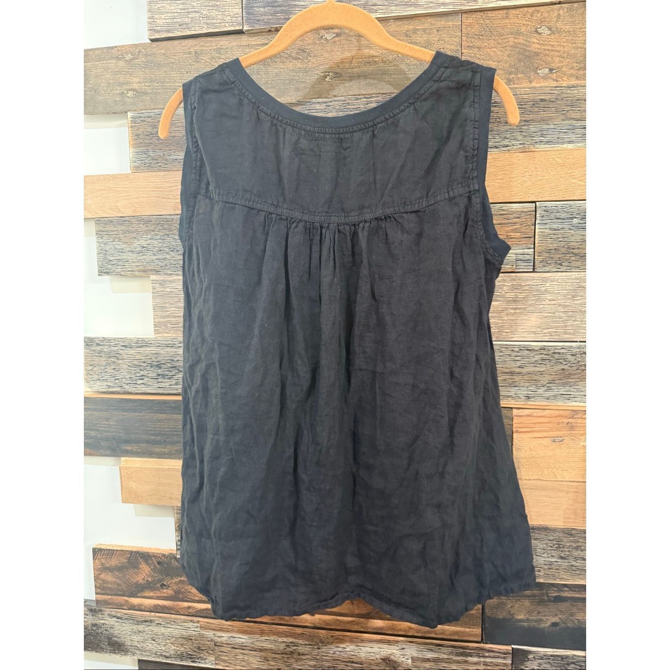 FLAX Flax NWOT linen sleeveless top neck and arm trim cotton size Size S / US 4 / IT 40 - 3 Thumbnail