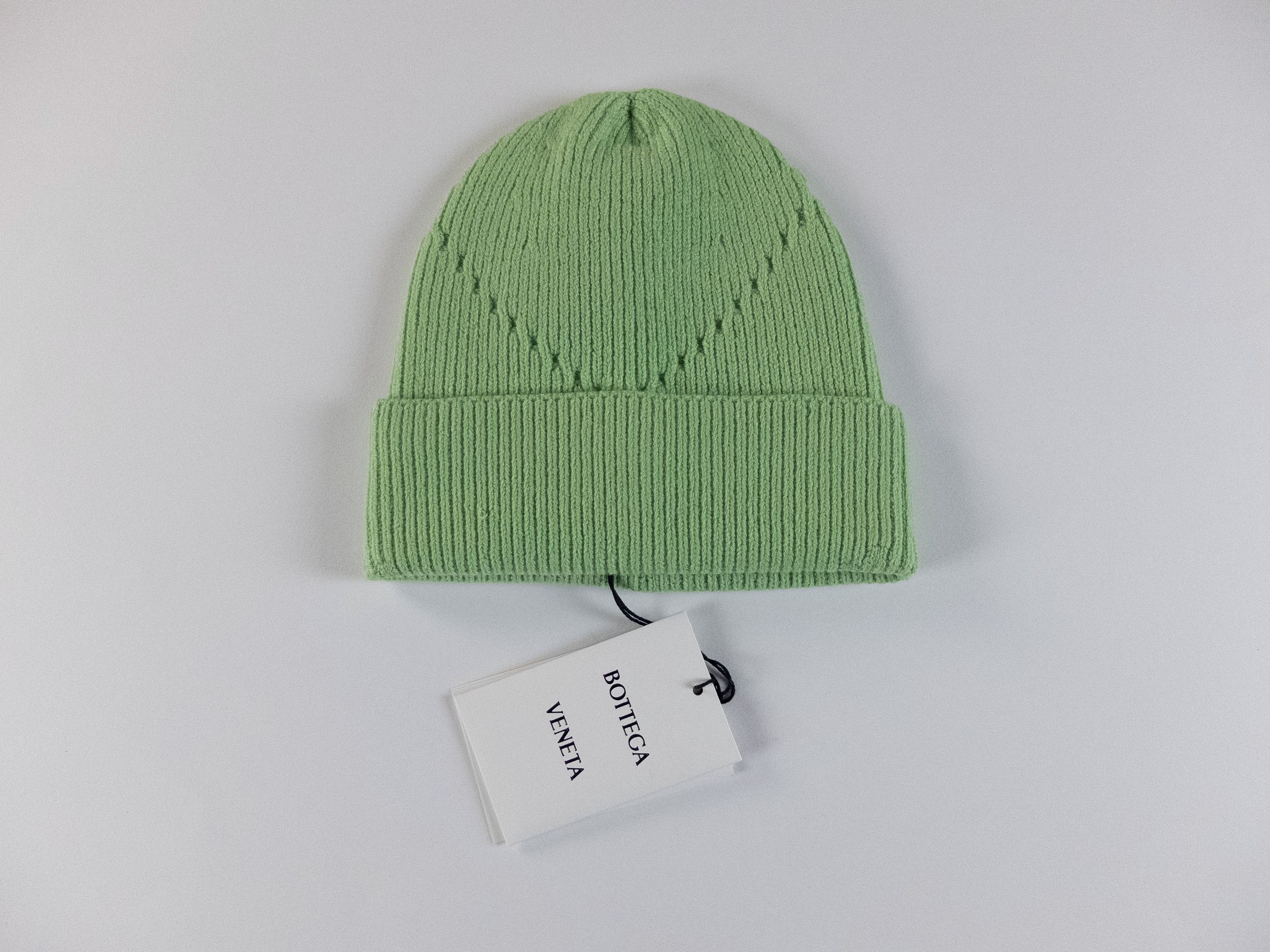 Bottega Veneta BOTTEGA VENETA pastel green cashmere beanie hat One Size q Size ONE SIZE - 1 Thumbnail