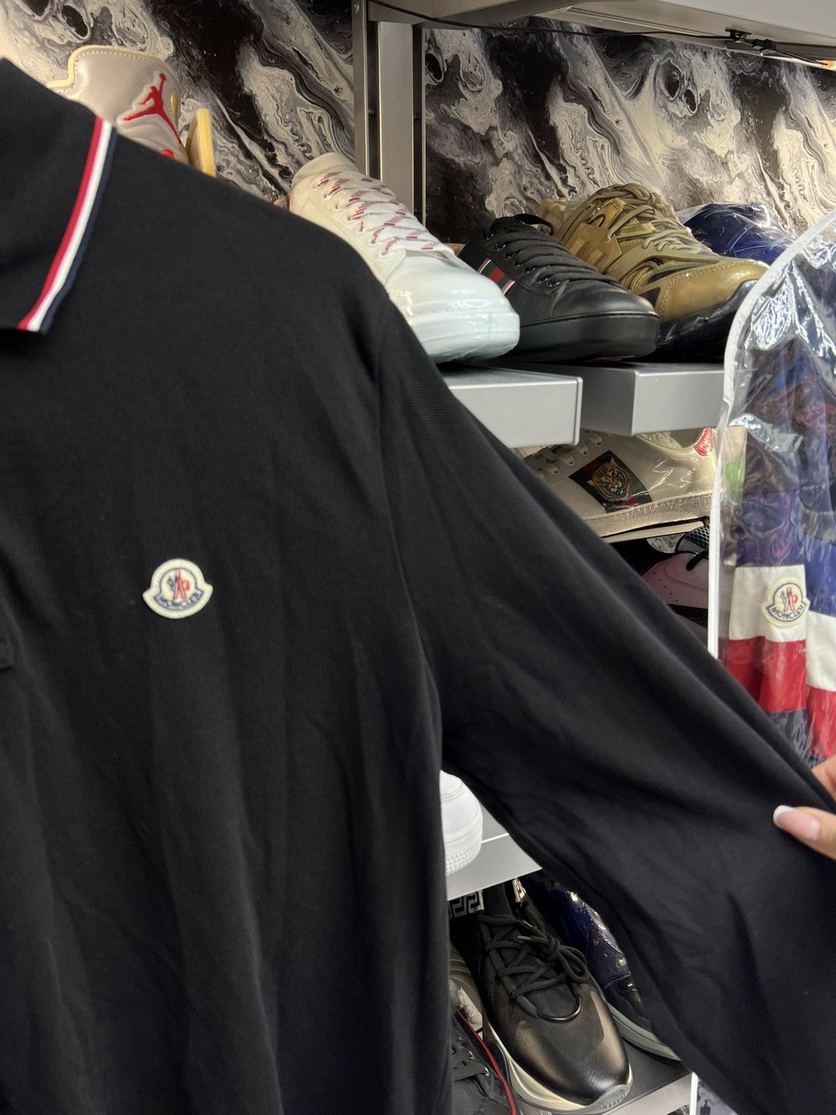 Moncler Moncler Black Polo Longsleeve Size US XXL / EU 58 / 5 - 4 Thumbnail