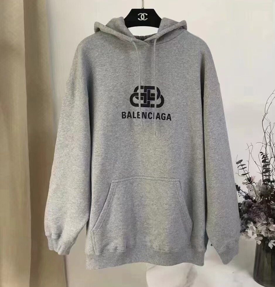 Balenciaga Balenciaga Gray Lock Hoodie Sweatshirt Size US L / EU 52-54 / 3 - 1 Thumbnail