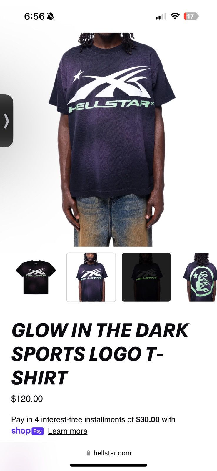 HELLSTAR Hellstar Logo Tee Glow in the Dark Size US L / EU 52-54 / 3 - 1 Thumbnail