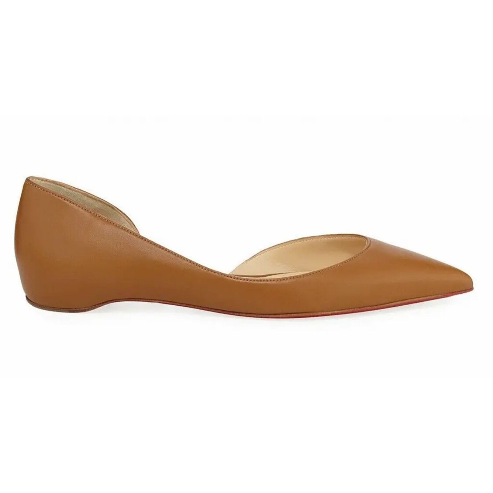Christian Louboutin Christian Louboutin Iriza Caramel Brown Leather Pointed Toe Size US 5 / IT 35 - 3 Thumbnail