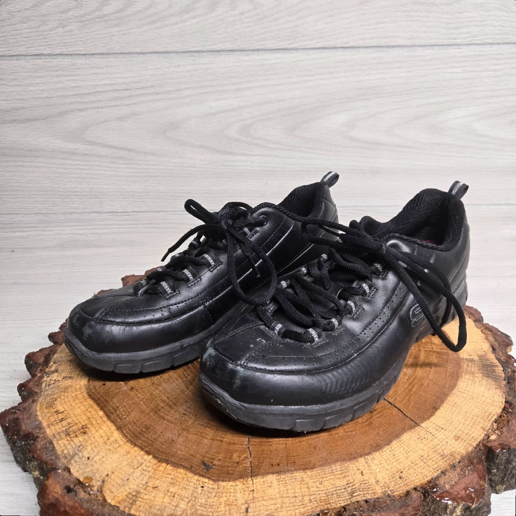 SKECHERS Skechers Relaxed Fit Flex Sole Sneakers - Black - Women's - Size 10 - Slip Resistant - Memory Foam - Low Top Athletic Shoes Size US 10 / IT 40 - 2 Thumbnail