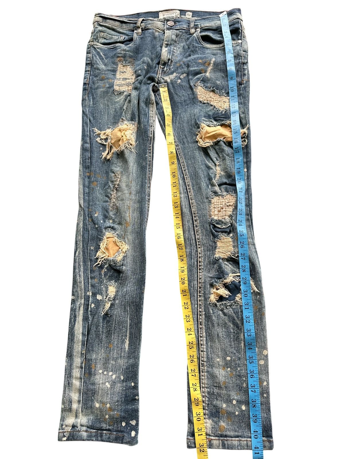 Japanese Brand Distress Style FWRD Skinny Denim 32x41. Size US 32 / EU 48 - 4 Thumbnail