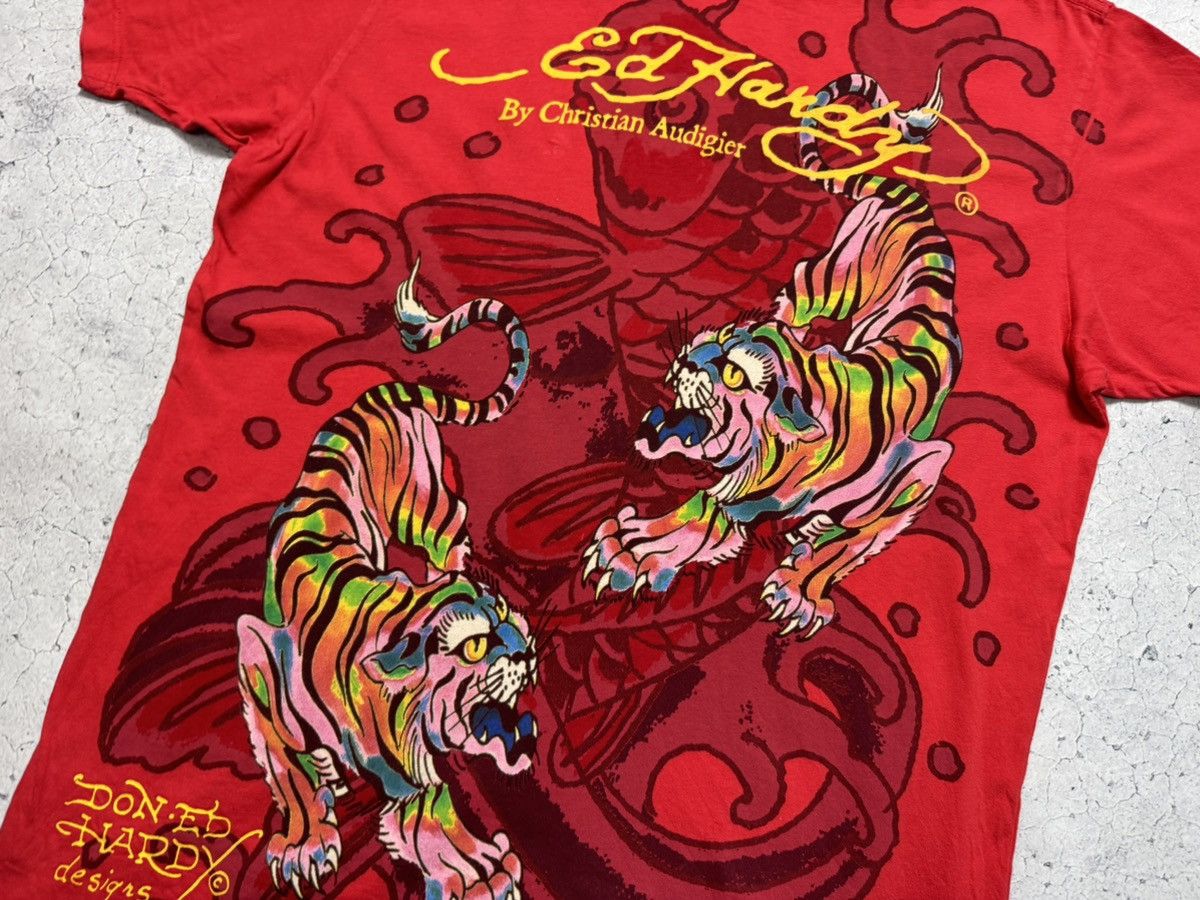 Ed Hardy Ed Hardy By Christian Audigier Vintage T-Shirt Big Logo Hype Size US XL / EU 56 / 4 - 11 Thumbnail