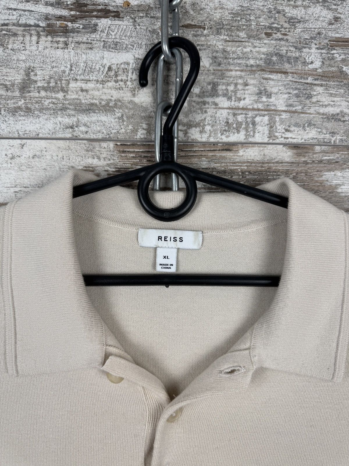 Reiss Mens Reiss polos luxury beige T-shirt tee old money tee Size US XL / EU 56 / 4 - 4 Thumbnail
