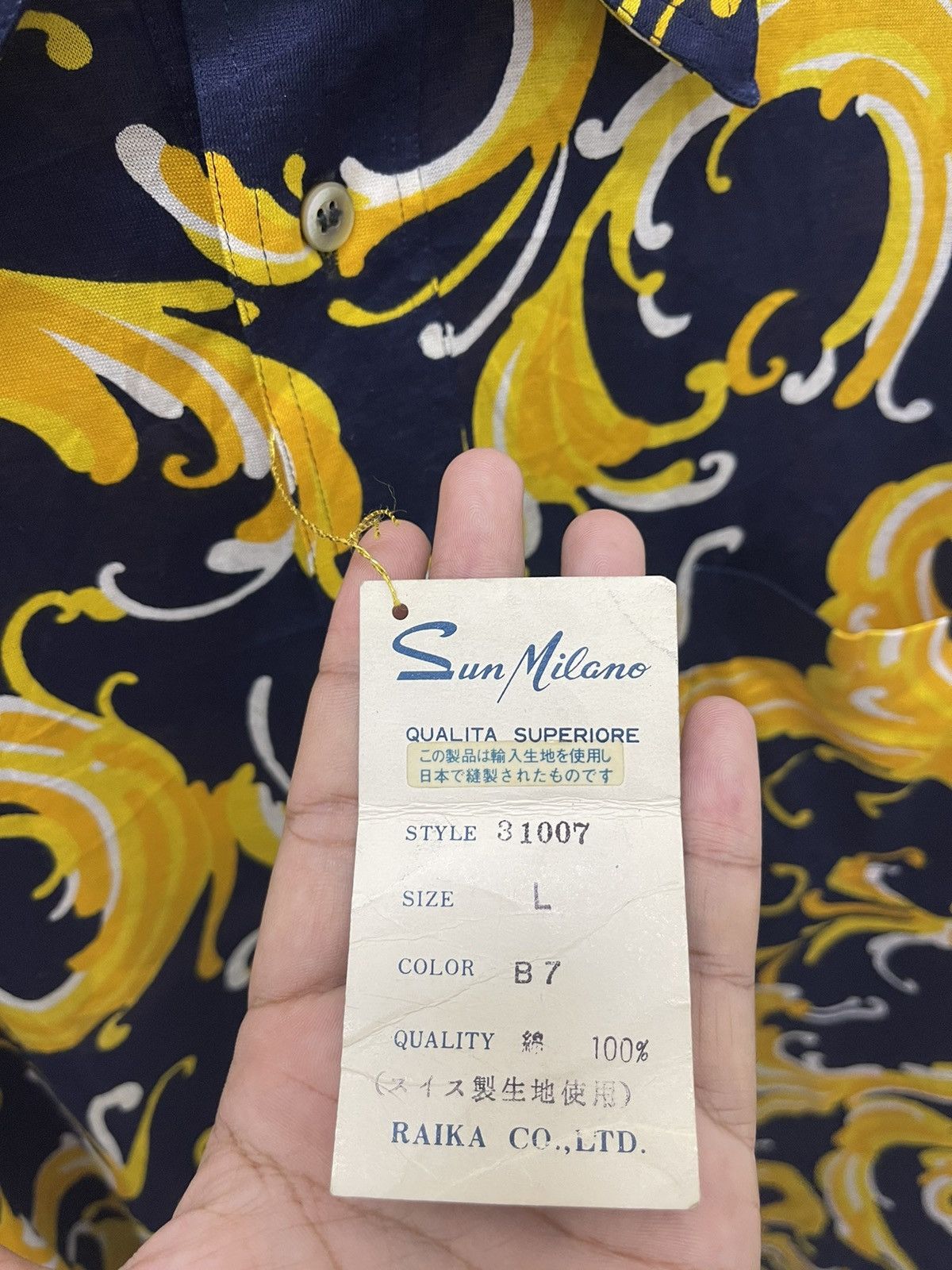 Hysteric Glamour Rare Vintage SUN MILANO Gold Luxury Style Polo Size US L / EU 52-54 / 3 - 4 Thumbnail