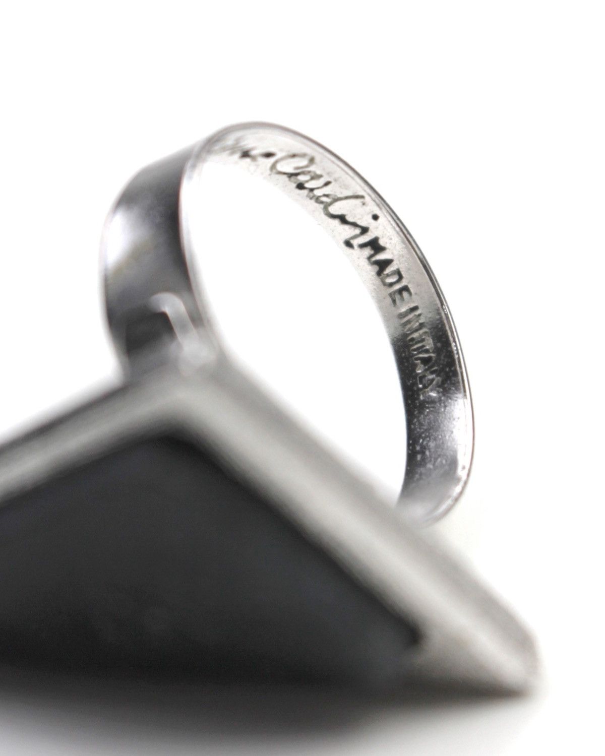 Pierre Cardin 1970S PIERRE CARDIN GEOMETRIC TRIANGLE SILVER-PLATED RING Size ONE SIZE - 10 Thumbnail