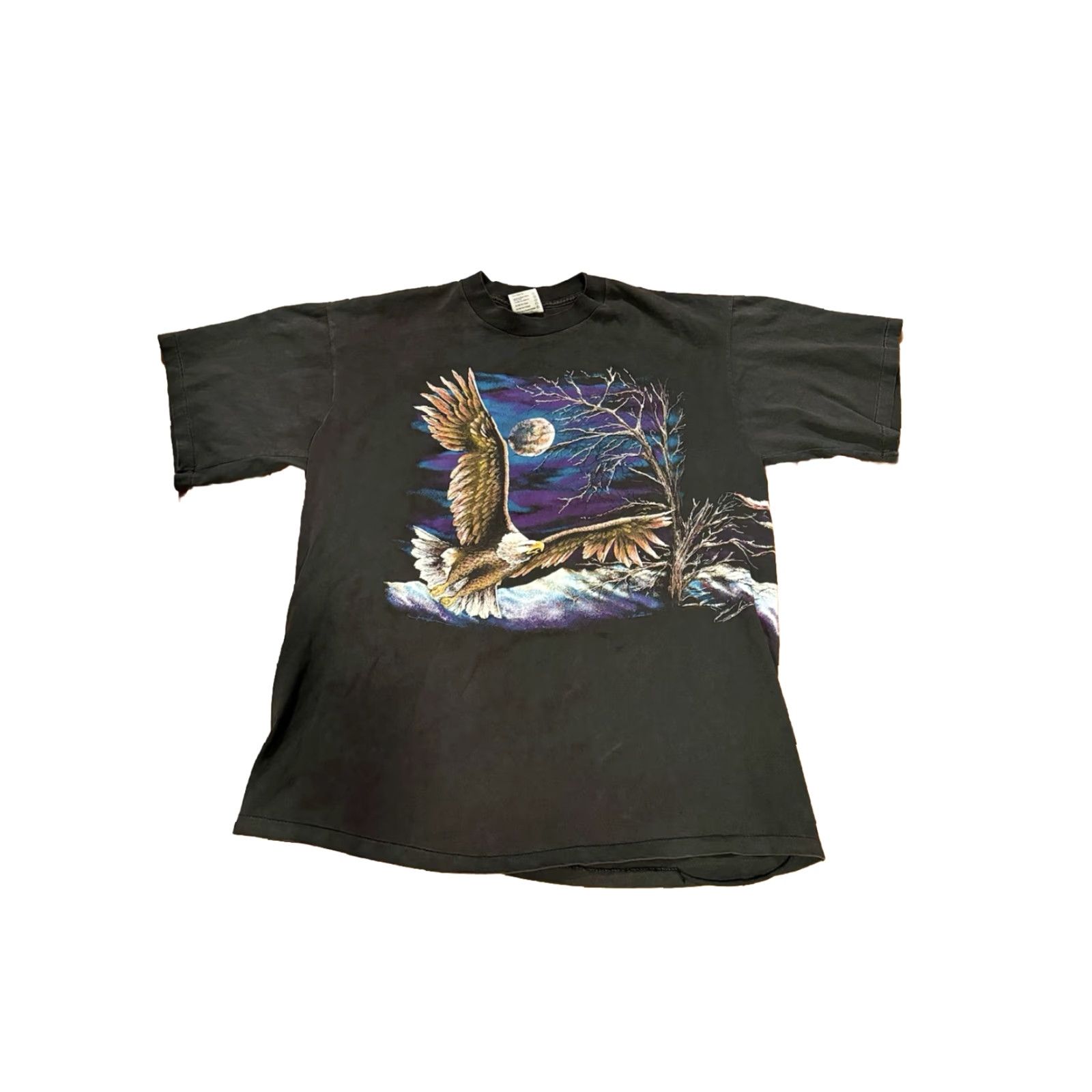 Vintage VINTAGE Hazelwood Premo American Eagle T Shirt Men’s L Short Sleeve Crew Neck Cotton USA Black Single Stitch Vintage Patriotic Eagle Theme Mens Size US XL / EU 56 / 4 - 2 Thumbnail