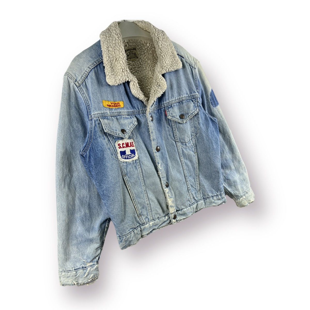 Big John 🔥 THE WORLD BIG JOHN VTG SHERPA LINING DISTRESSED TYPE-2 Size US M / EU 48-50 / 2 - 3 Thumbnail