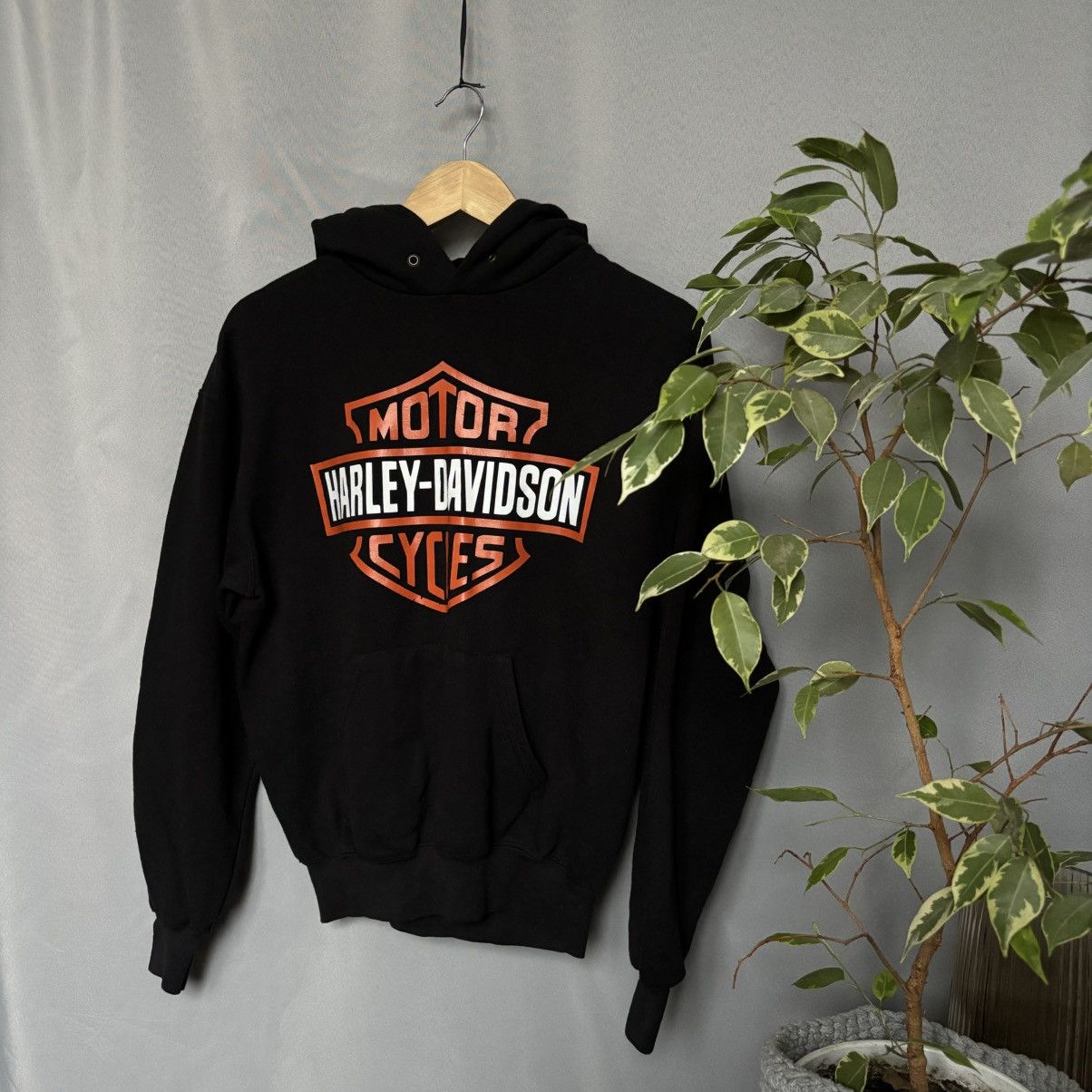 Fruit Of The Loom Harley Davidson hoodie black medium rare vintage Size US M / EU 48-50 / 2 - 1 Thumbnail