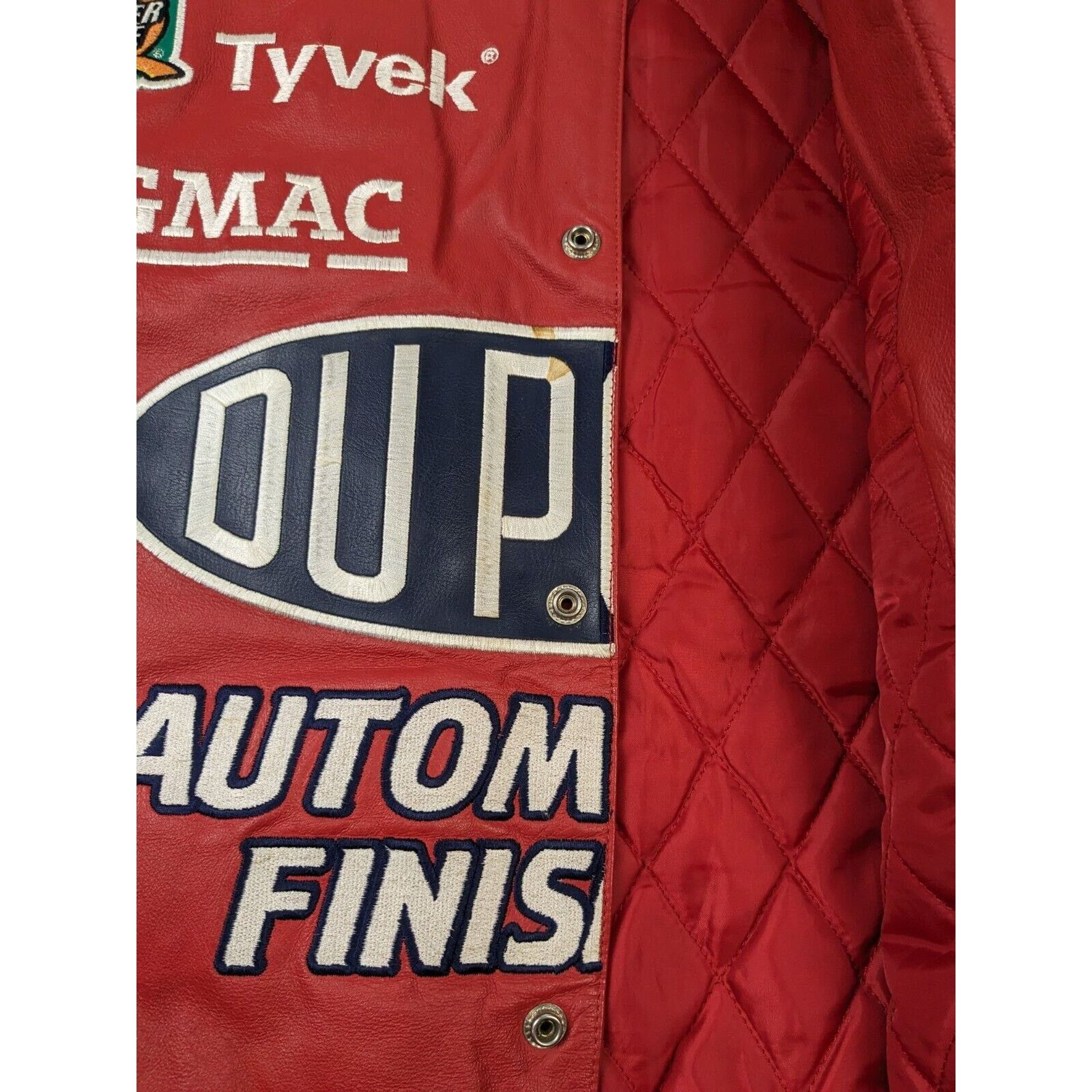 Chase Authentics Leather NASCAR Jacket Racing Dupont Winston Cup Jeff Gordon Size US XL / EU 56 / 4 - 5 Thumbnail