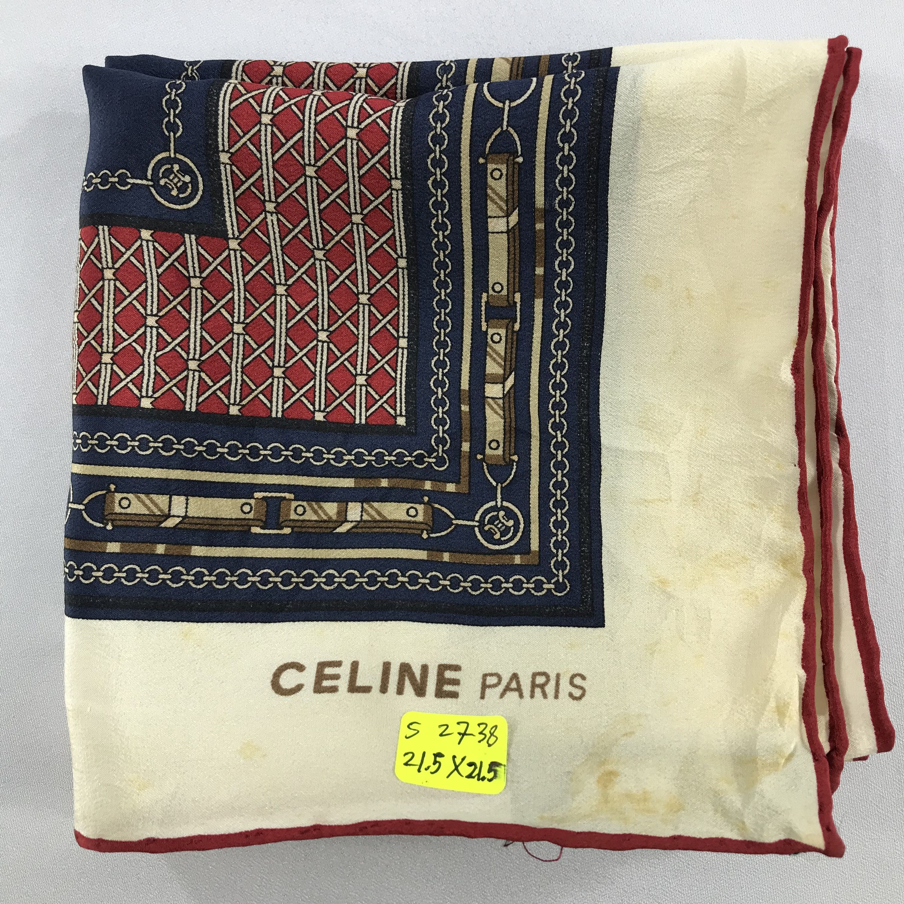 Celine × Vintage Vintage Celine Silk Scarf - S2738B Size ONE SIZE - 4 Thumbnail