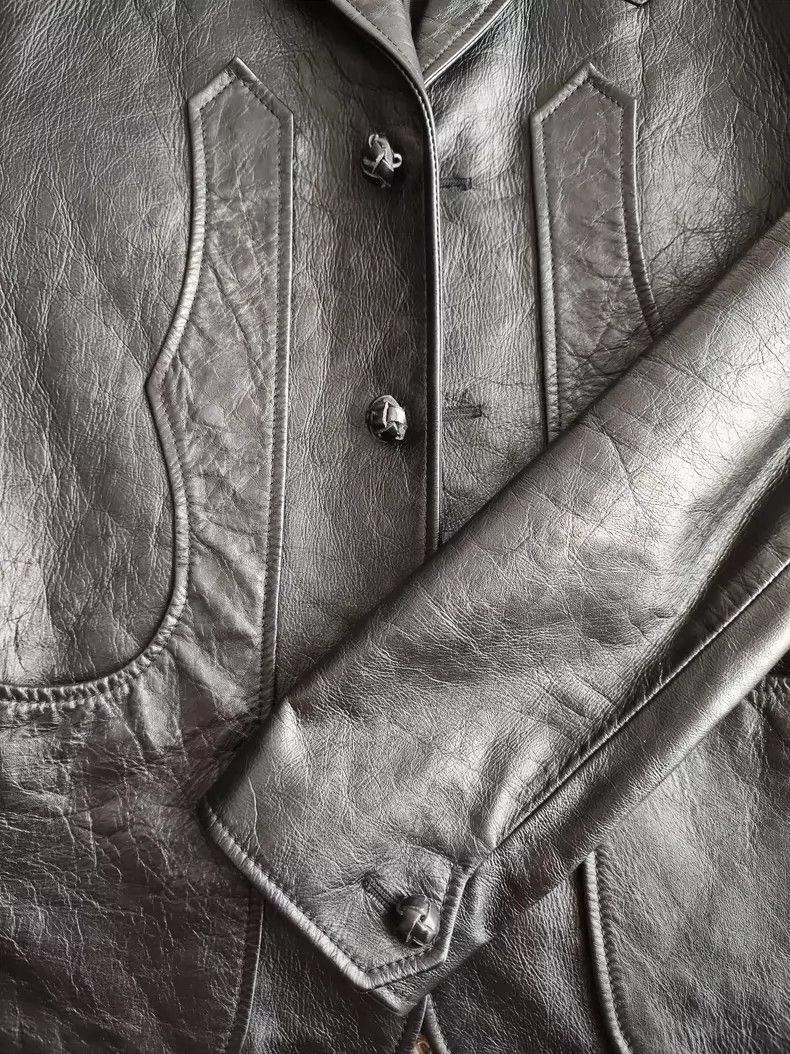 Saint Laurent Paris Saint Laurent Paris 1919 Sword Collar Western Leather jack Size US M / EU 48-50 / 2 - 3 Thumbnail