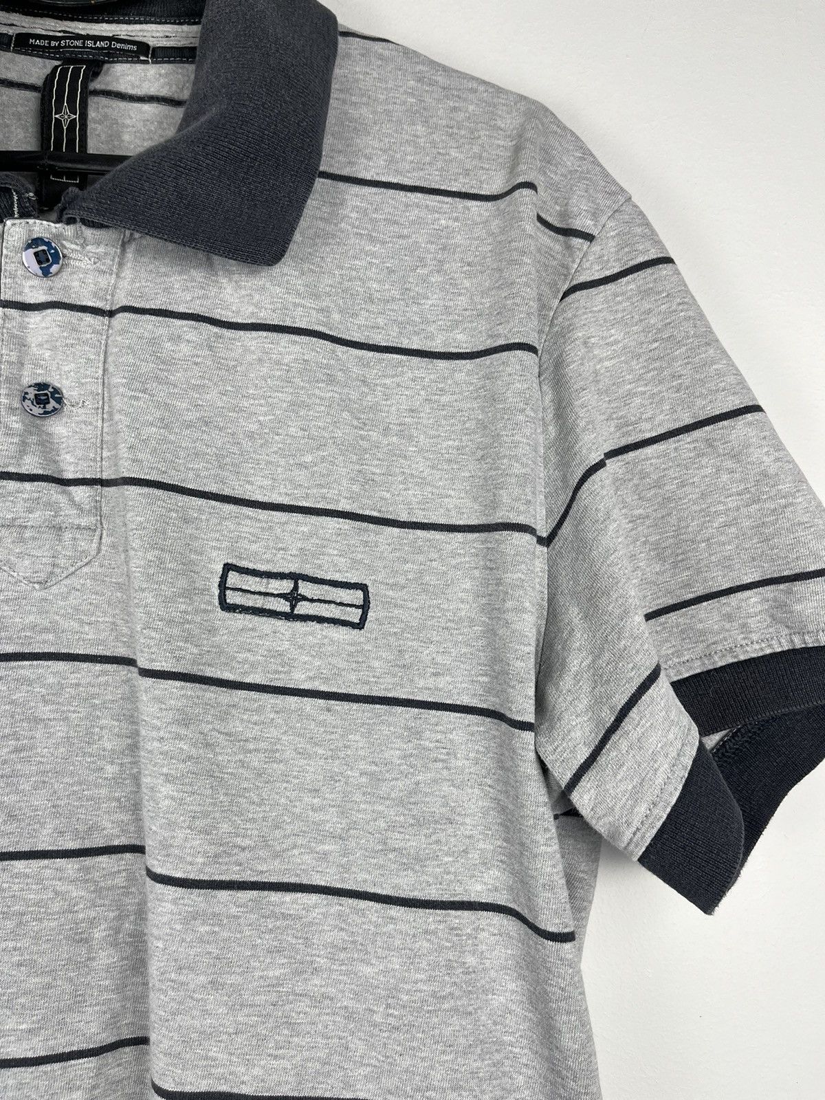 Massimo Osti × Stone Island × Vintage Stone Island vintage y2k Polo Shirt Size US XL / EU 56 / 4 - 2 Thumbnail