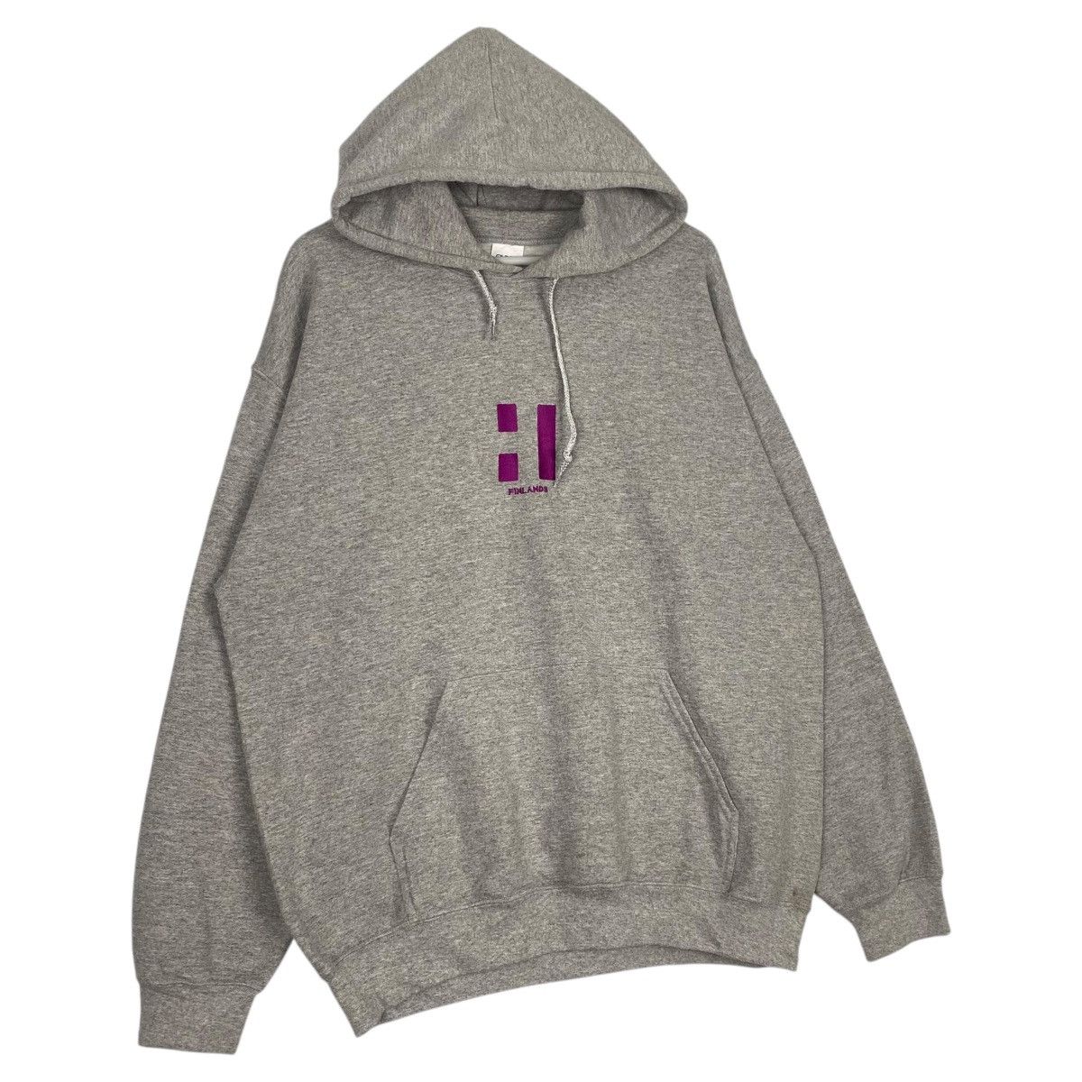 Gildan × Vintage Vintage Gildan Heavy Hoodie Printed Sweater Gray Size US M / EU 48-50 / 2 - 3 Thumbnail