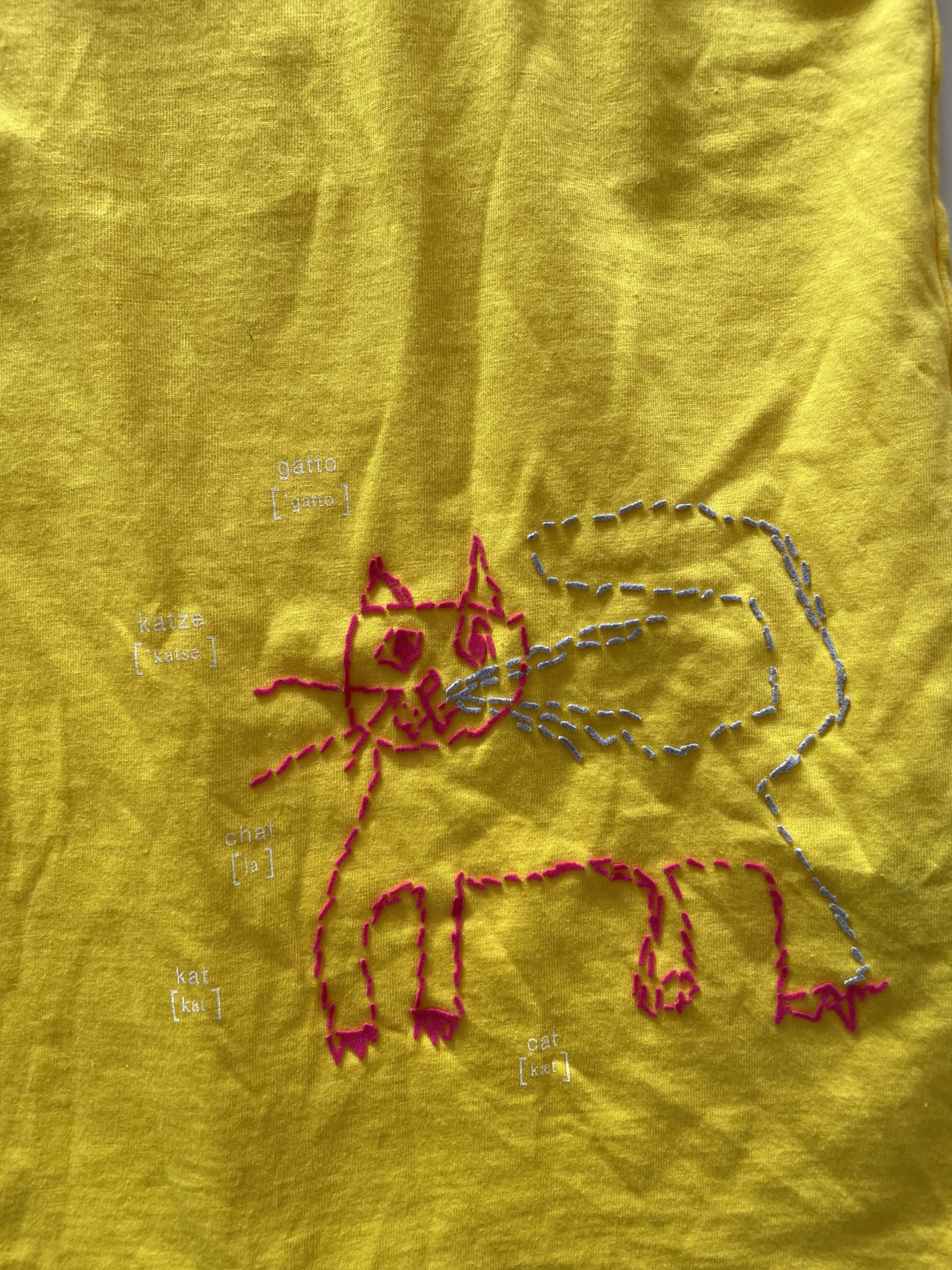 Walter Van Beirendonck W&LT vintage 90s embroidered cat T-shirt S Size S / US 4 / IT 40 - 2 Thumbnail