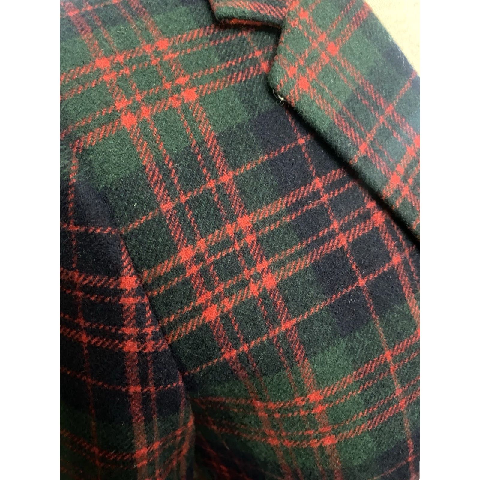 J.Crew VINTAGE J.CREW Blazer Jacket Plaid Wool Blend Red Green Size 0 Notch Lapel Womens Size XS / US 0-2 / IT 36-38 - 4 Thumbnail