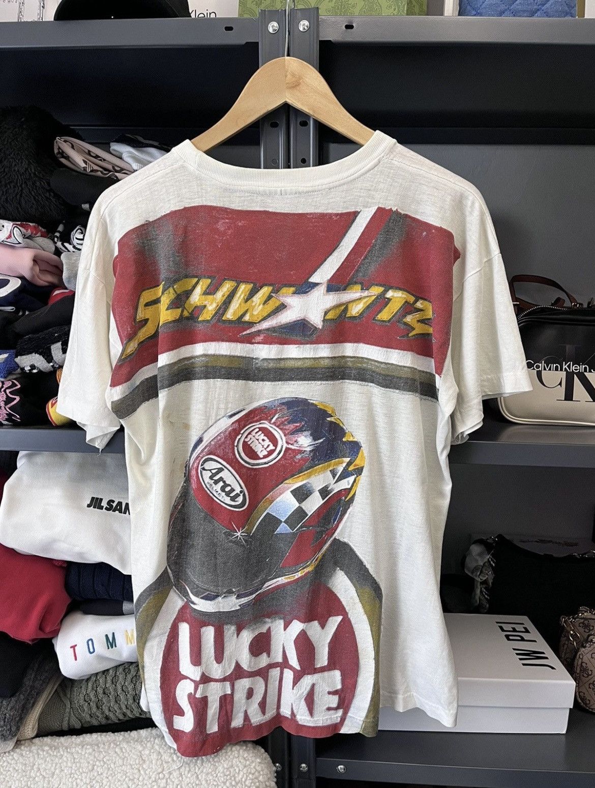 Marlboro Vintage 90’s Lucky Strike Racing T-shirt Size US L / EU 52-54 / 3 - 5 Thumbnail