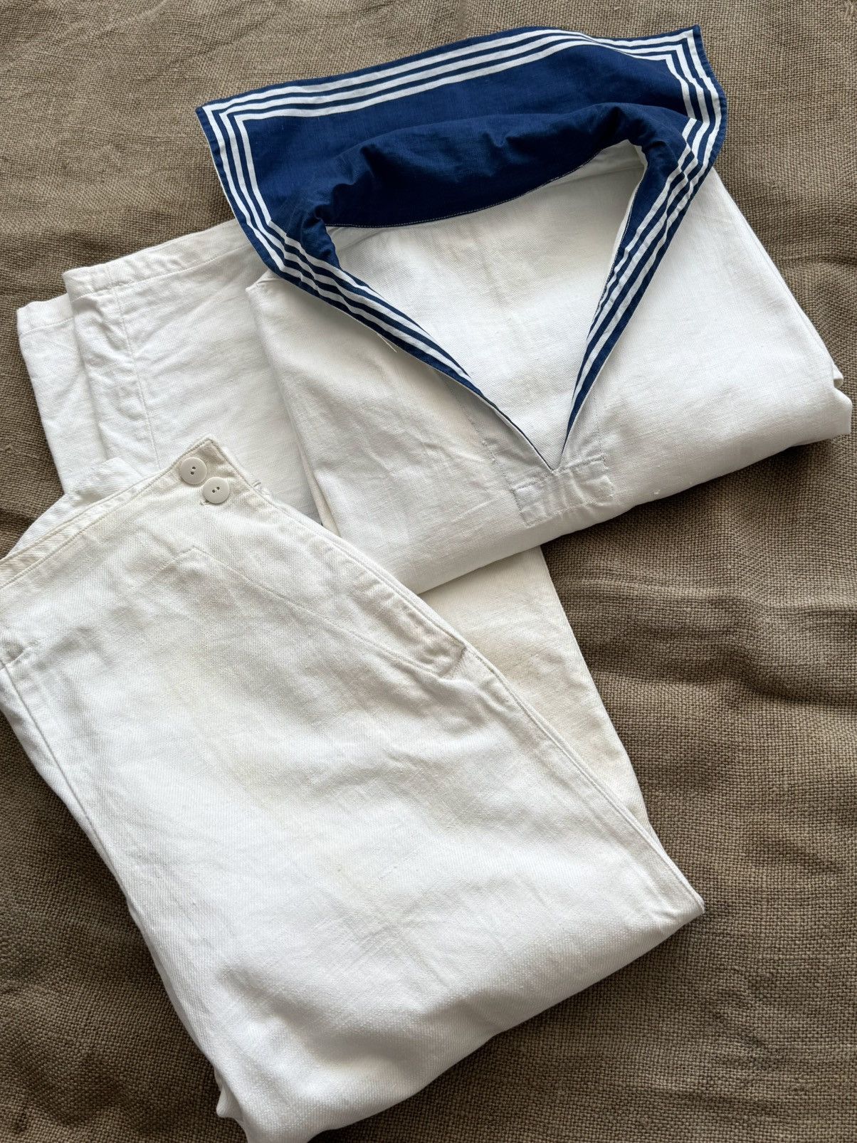 Cccp 1947 Dated Soviet Union Navy ‘Formenka’ White Suit Size US M / EU 48-50 / 2 - 2 Thumbnail