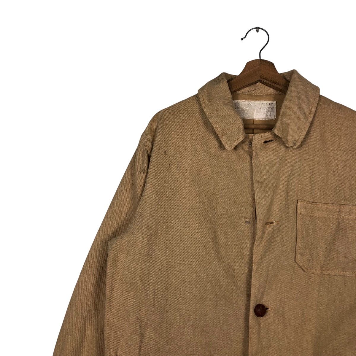 Japanese Brand 📌Vintage Duck Canvas Chore Work Jacket Button 45RPM Design Size US M / EU 48-50 / 2 - 8 Thumbnail