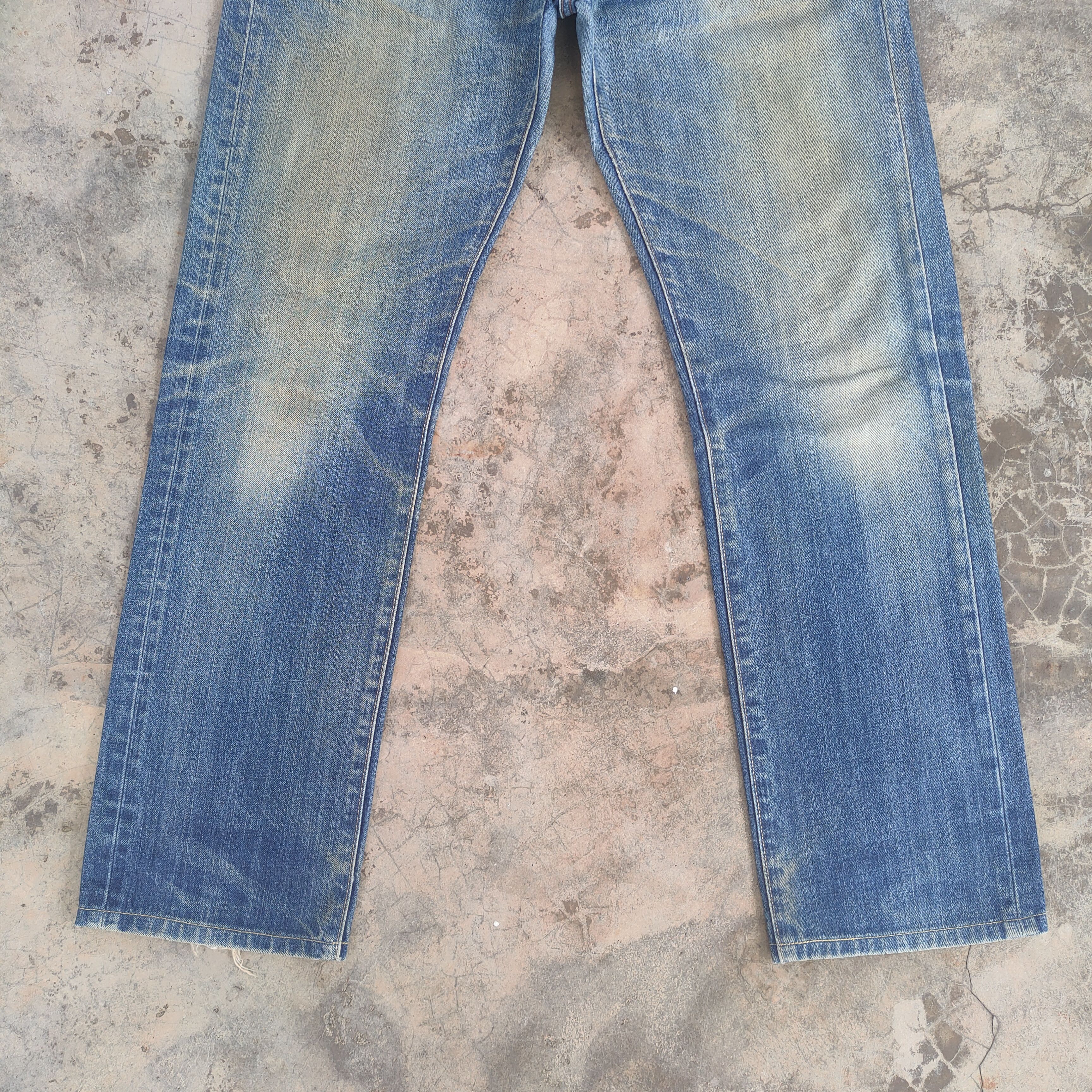 Japanese Brand Vintage japanese rusty faded jeans denim pants Size US 32 / EU 48 - 4 Thumbnail