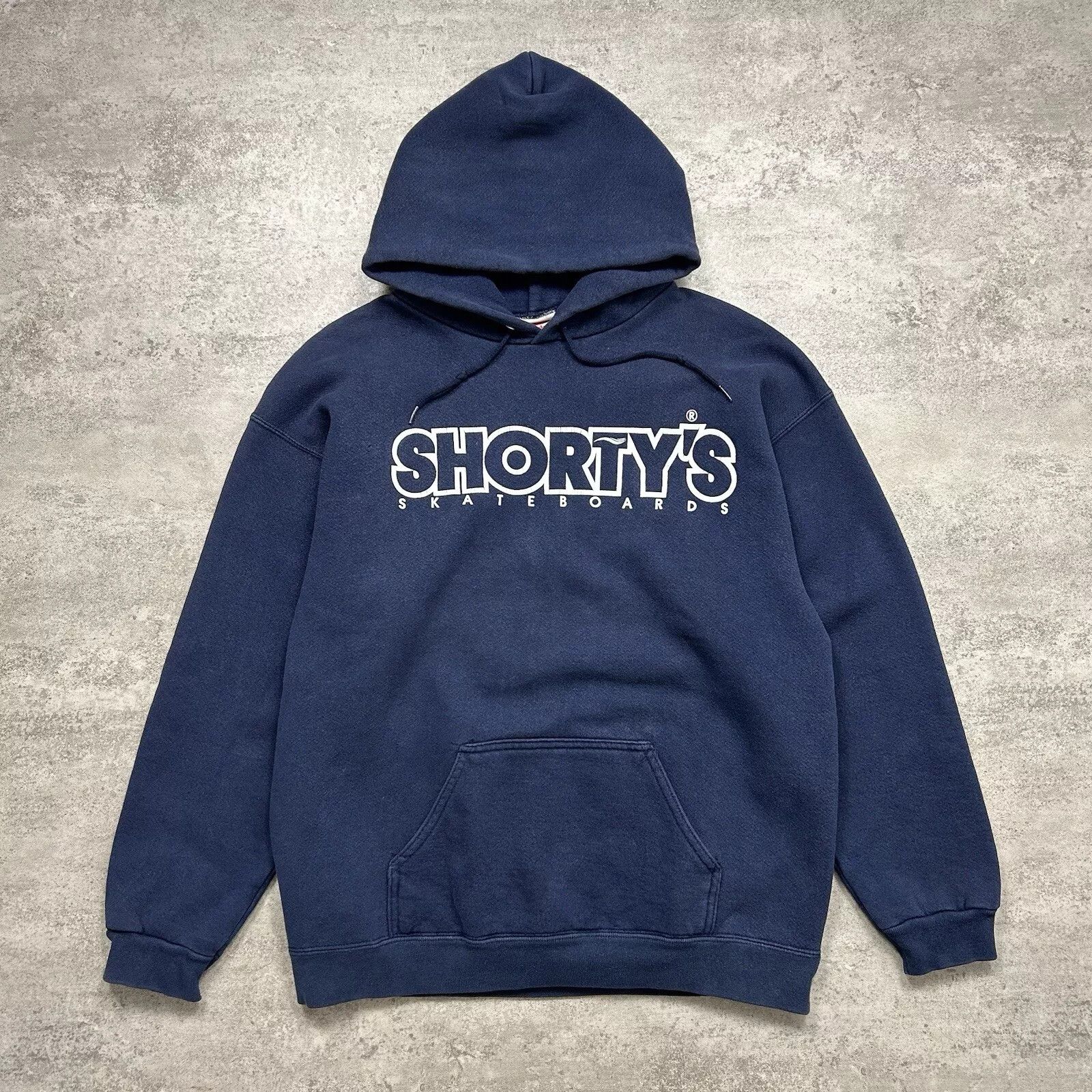 Shorty's Skateboards × Vintage SHORTY'S SKATEBOARDS LOGO SWEATSHIRT HOODIE NAVY BLUE SIZE M Size US M / EU 48-50 / 2 - 1 Thumbnail