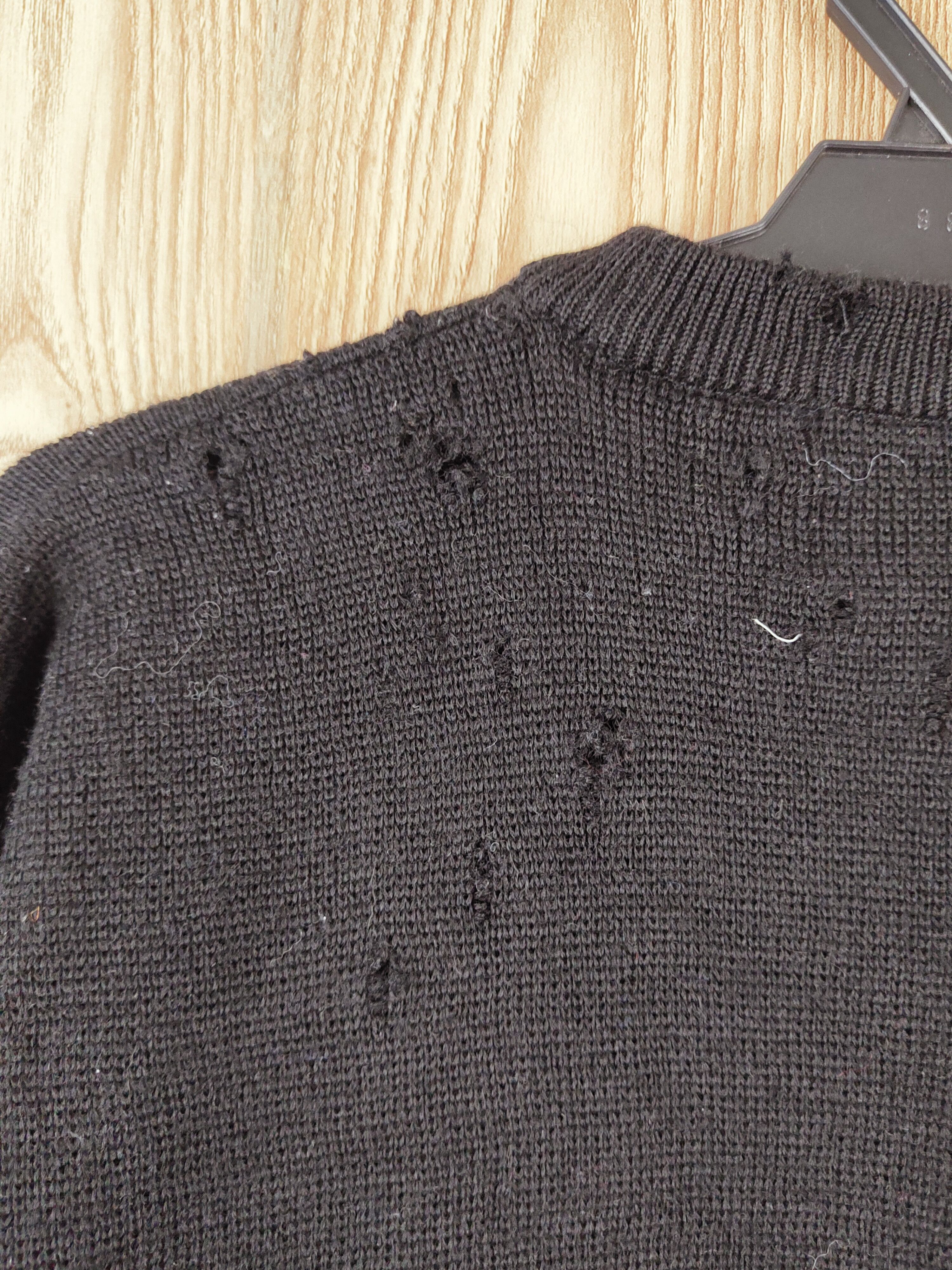 Vintage Liberty Bell vintage ripped Black Knitwear Sweatshirts #W472 Size US S / EU 44-46 / 1 - 14 Thumbnail