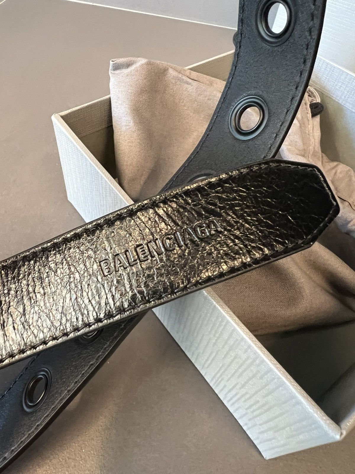 Balenciaga Le Cagole Leather Belt - SIZE 95 Size ONE SIZE - 5 Thumbnail