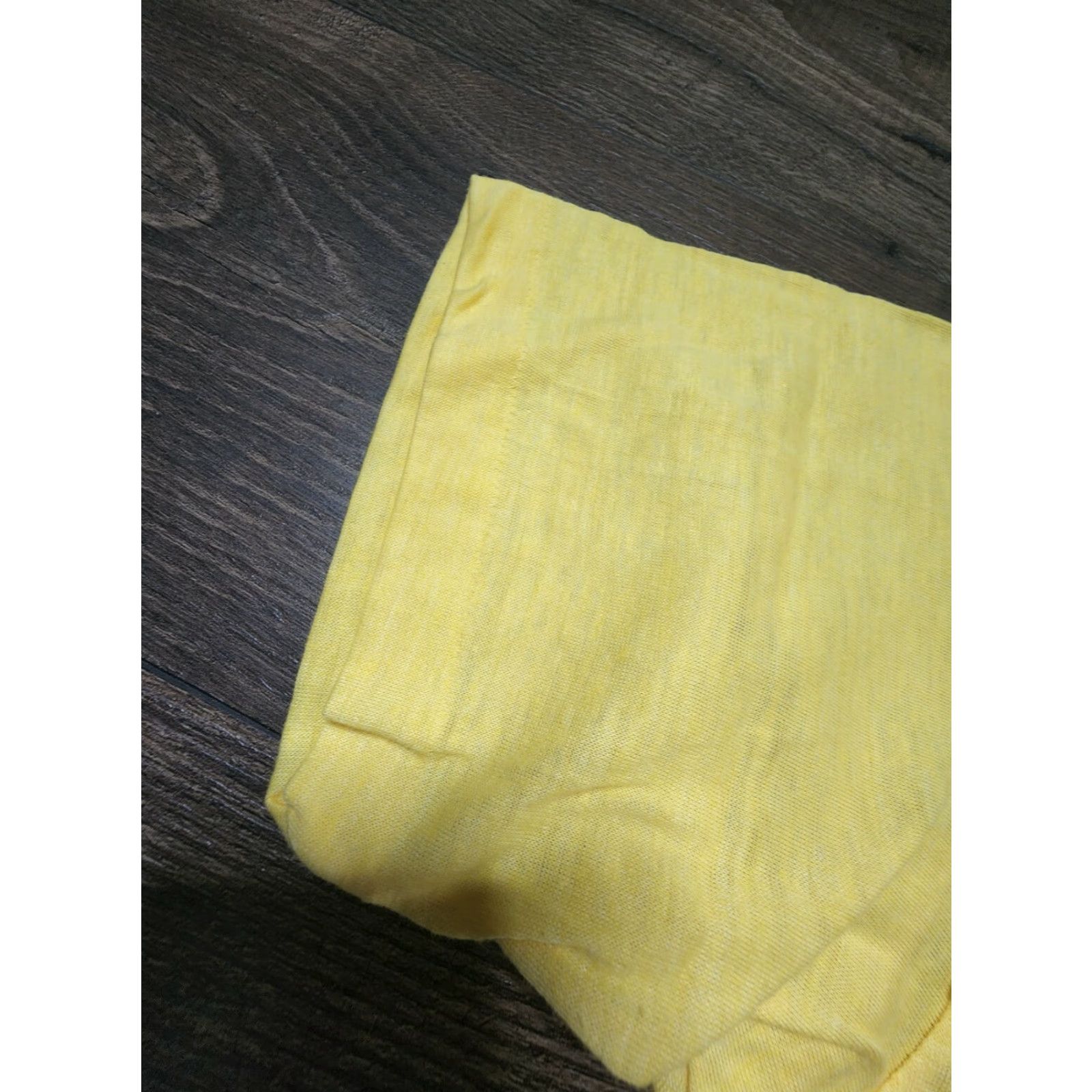 Vintage Vintage Men's 80s Yellow Cotton Blend T-Shirt Short Sleeve Crew Neck Graphic Slim Fit Made in USA Size US M / EU 48-50 / 2 - 5 Thumbnail