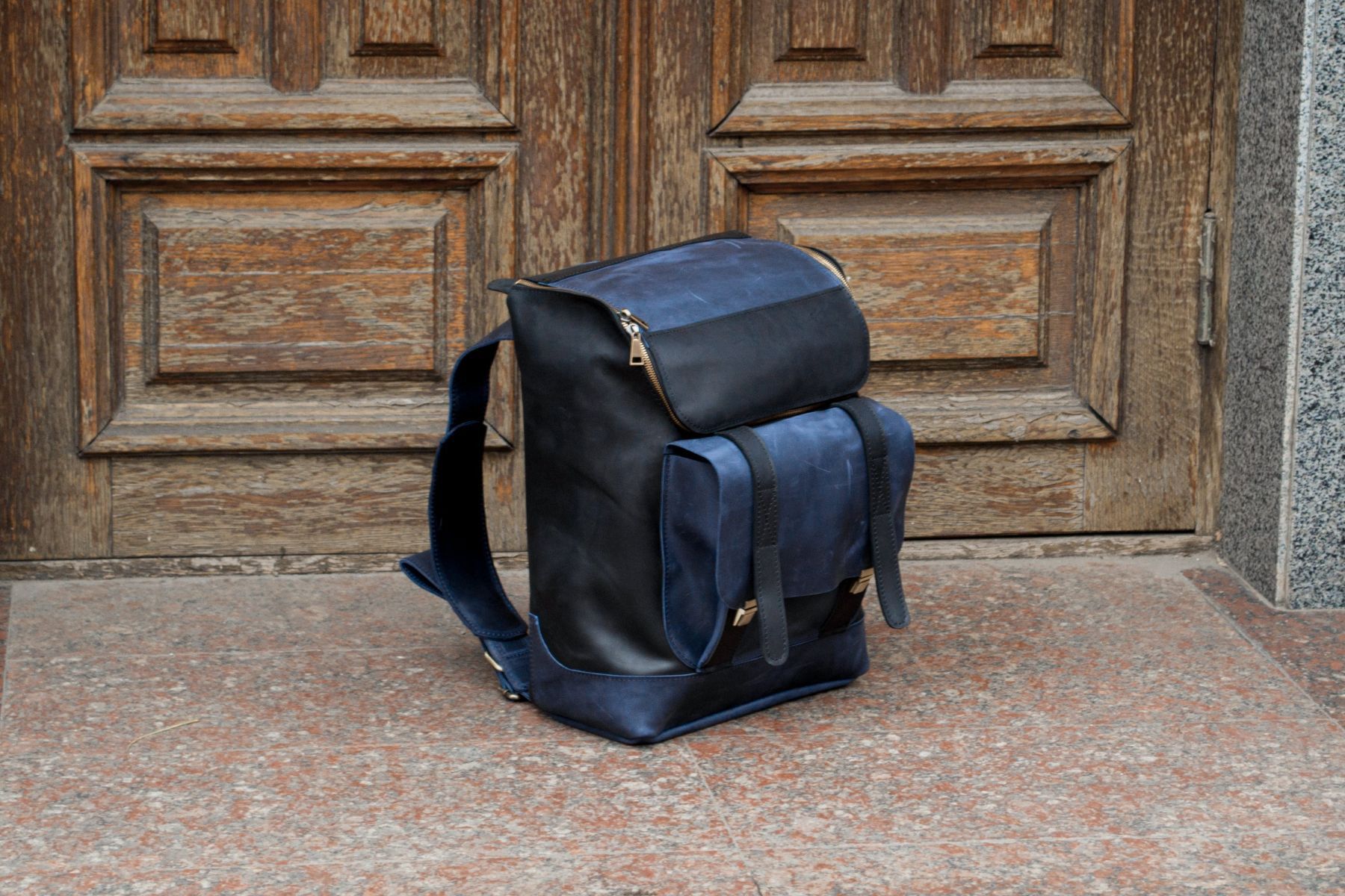 Handmade Genuine Leather Backpack. Laptop backpack. Gift for a man Size ONE SIZE - 1 Thumbnail