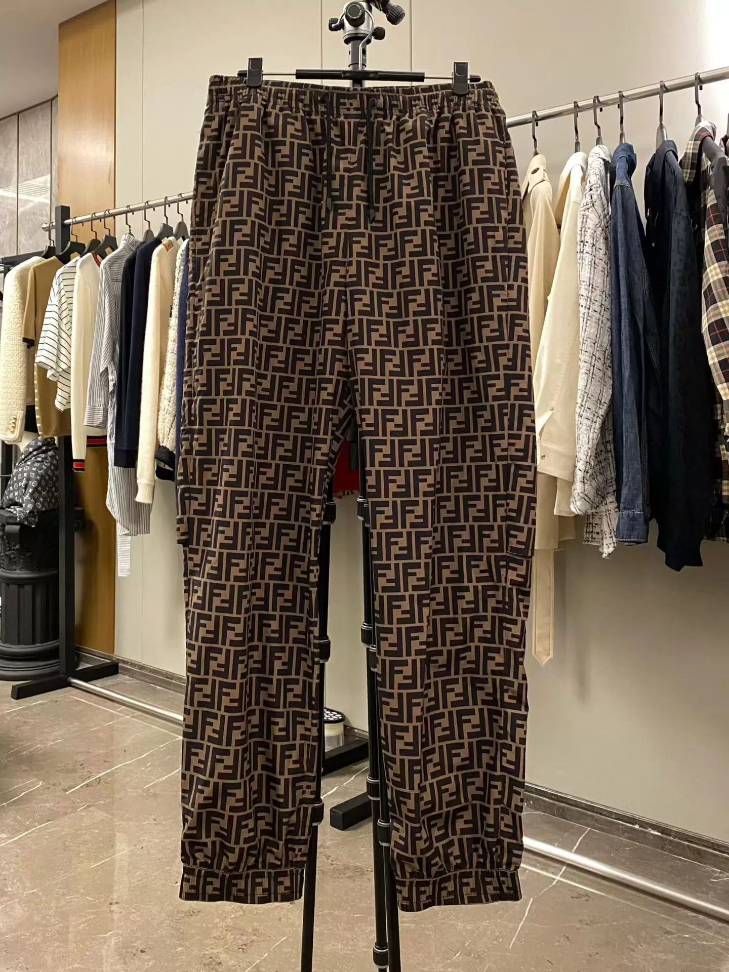 Fendi Fendi Brown All-Over Print Pants 46 99 New Size US 30 / EU 46 - 1 Thumbnail