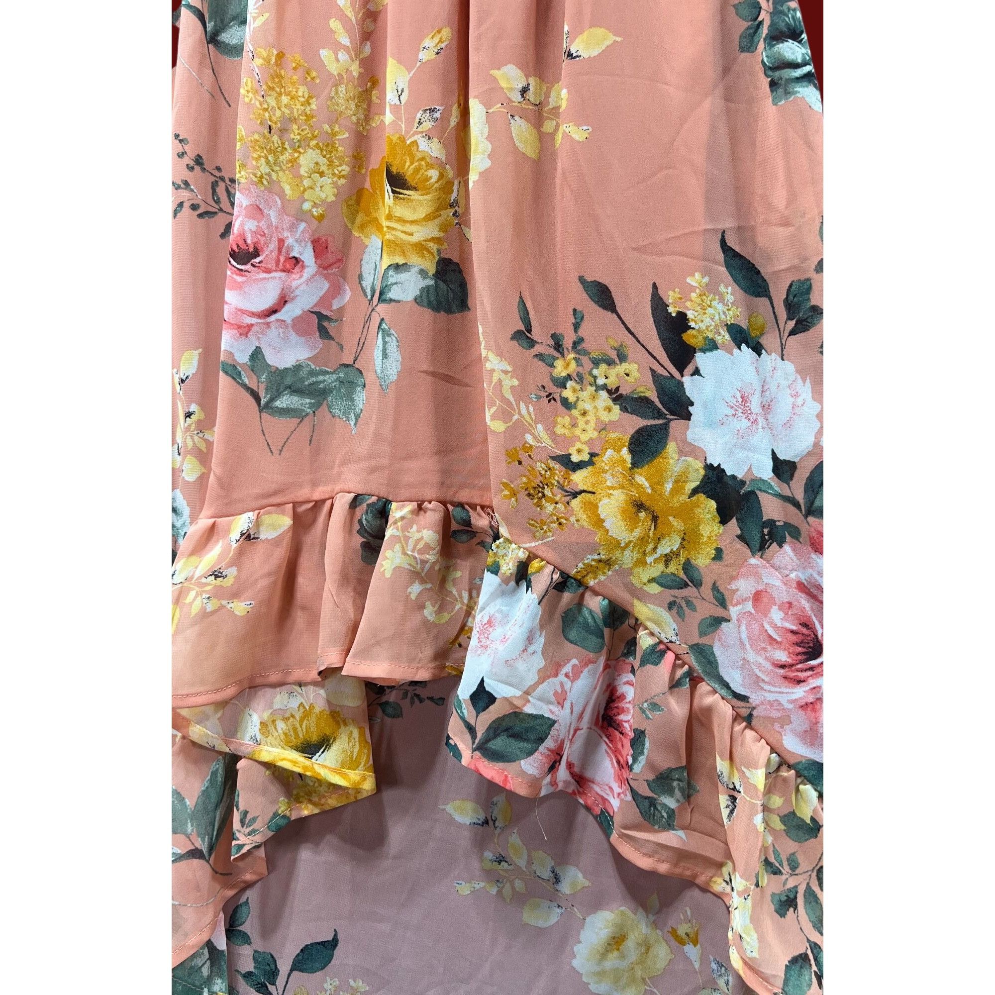 rue21 Rue 21 - Women's Sumer Sleeveless High Low Hem Ruffle Floral Size XXS / US 00 / IT 34 - 13 Thumbnail