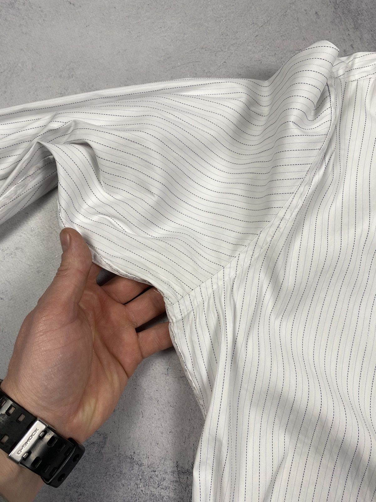 Prada Prada Stripped Luxury Long Sleeve Shirt Button Up Designer Size US L / EU 52-54 / 3 - 9 Thumbnail