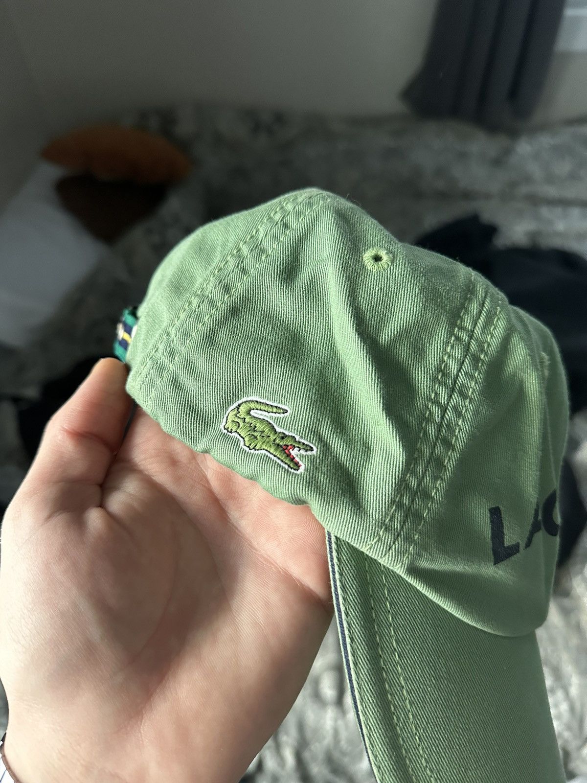Lacoste × Vintage Vintage Lacoste big logo cap Rap Y2K Size ONE SIZE - 4 Thumbnail