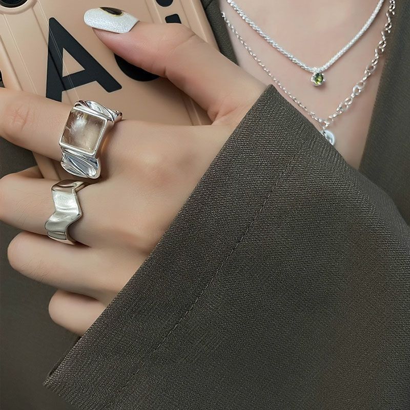 Jewelry Crazy Jewelry Rings Open Size Chrome Ring (Size 7-13) Size ONE SIZE - 3 Thumbnail