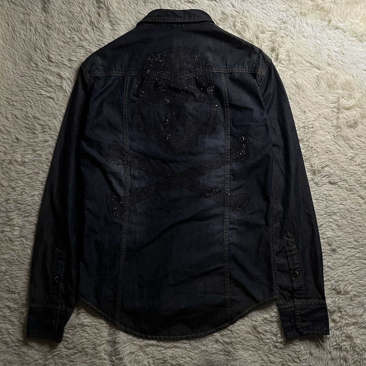 Philipp Plein Philipp Plein “Skully” Button-up Denim Shirt Size US M / EU 48-50 / 2 - 2 Thumbnail