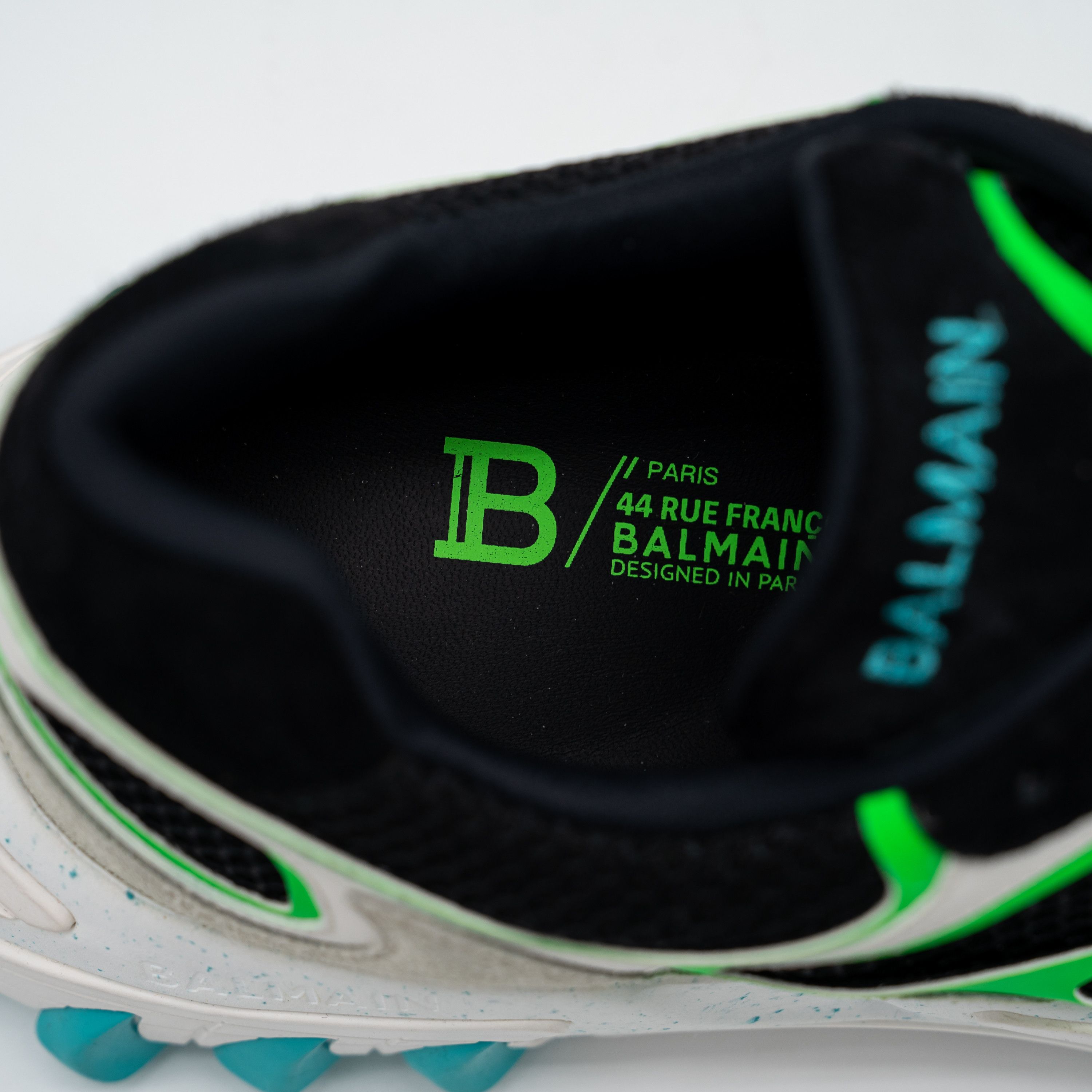 Balmain 46 13 US Balmain B-East White Black Green Blue Sneakers Size US 13 / EU 46 - 11 Thumbnail
