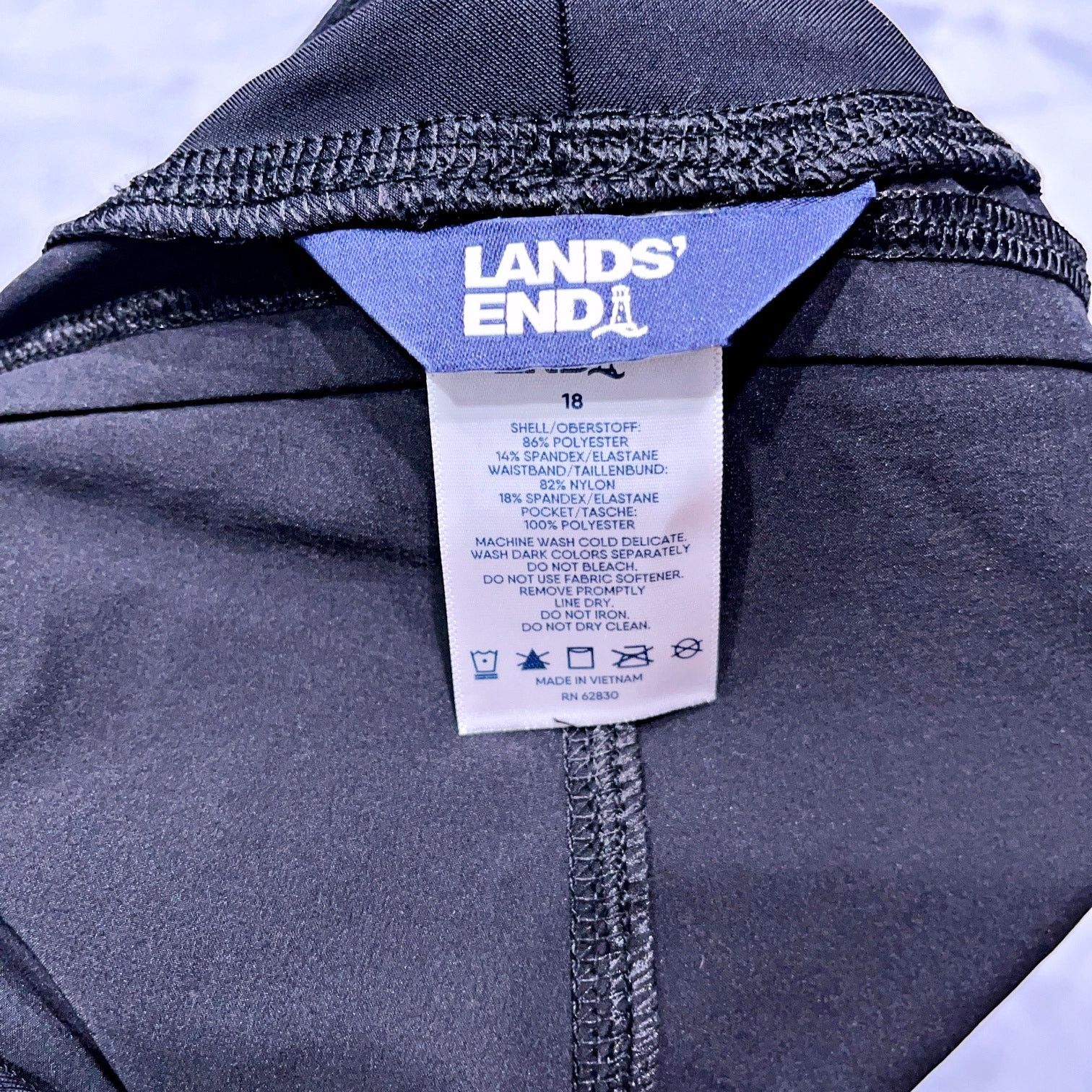 Lands' End Lands End Activewear Shorts Black High Rise Dolphin Plus 18 Size XXL / US 16-18 / IT 52-54 - 3 Thumbnail