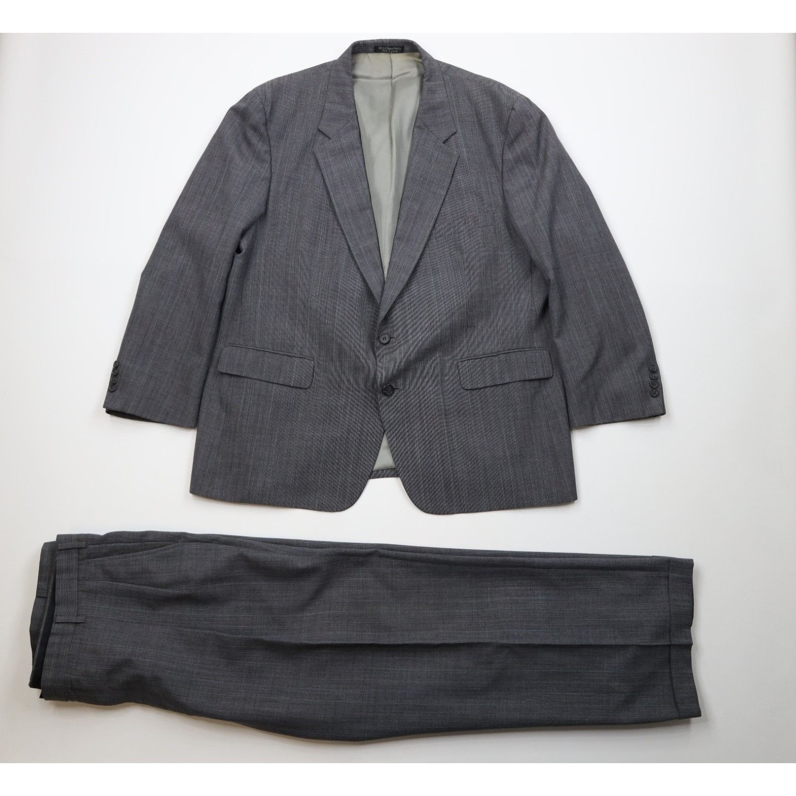 Vintage Vintage 90s Streetwear Hand Tailored 2 Piece Suit Wedding Size 48R - 1 Thumbnail
